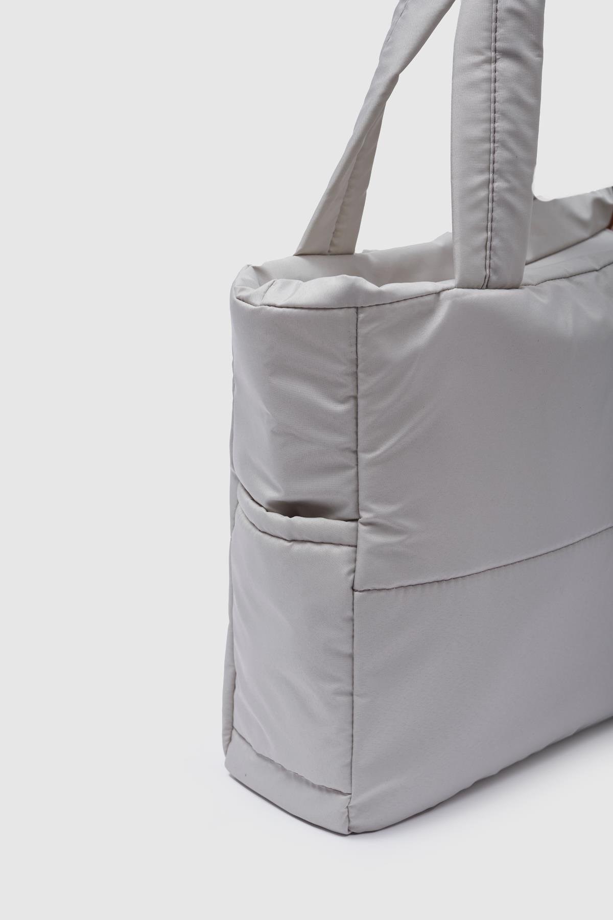 Puf Kumaş Kadın Çanta  GRİ