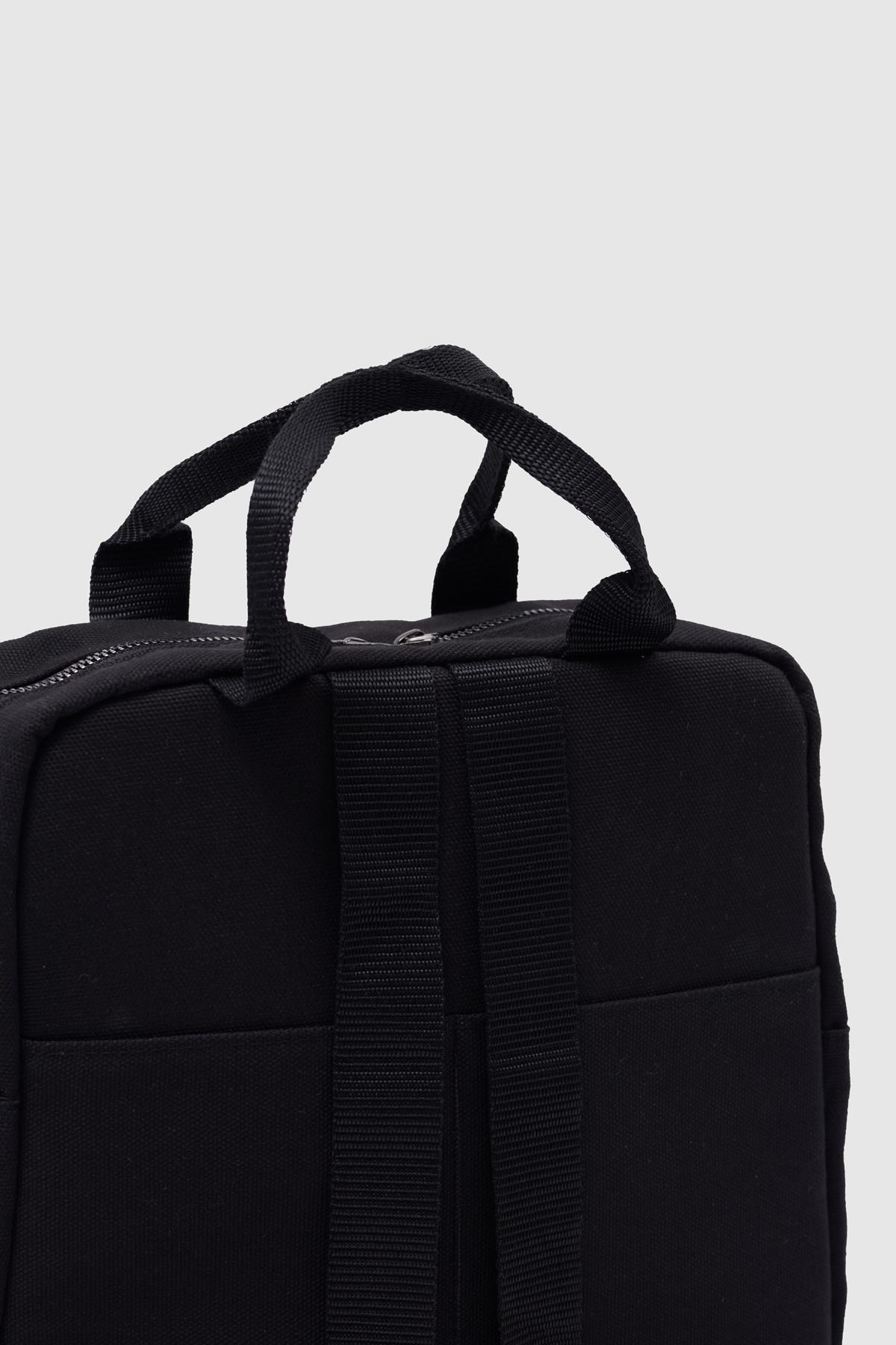 Unisex Keten Sırt Ve Kol Çantası SİYAH