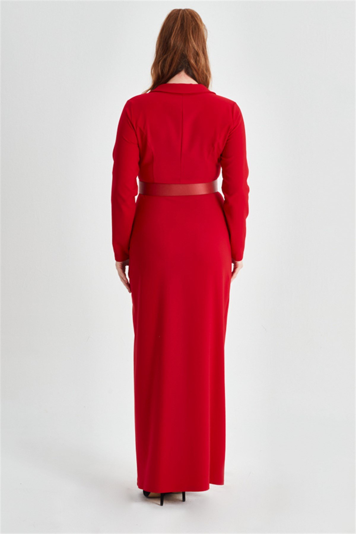 Anvelop Kapama Erkek Yaka Uzun Elbise		