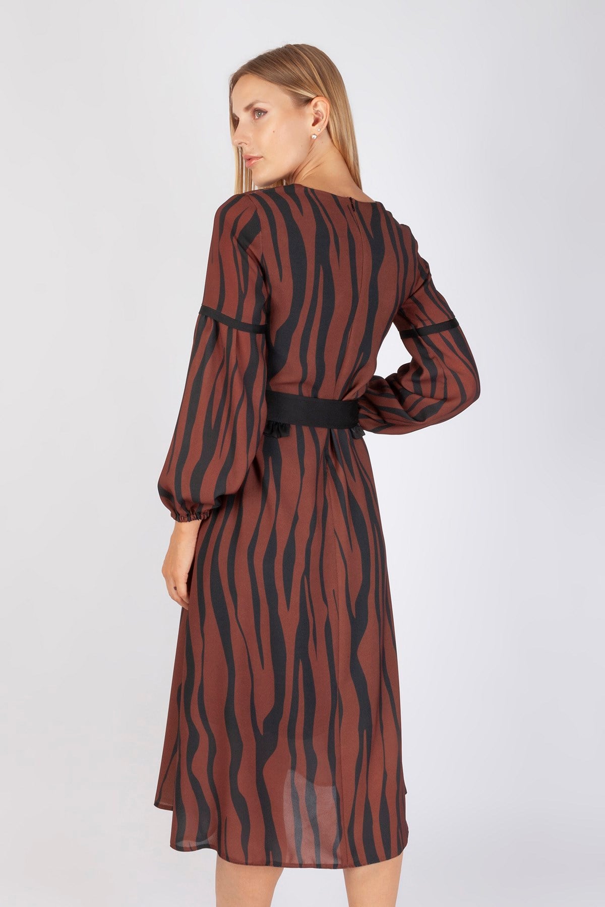 Zebra Desen Ara boy Elbise