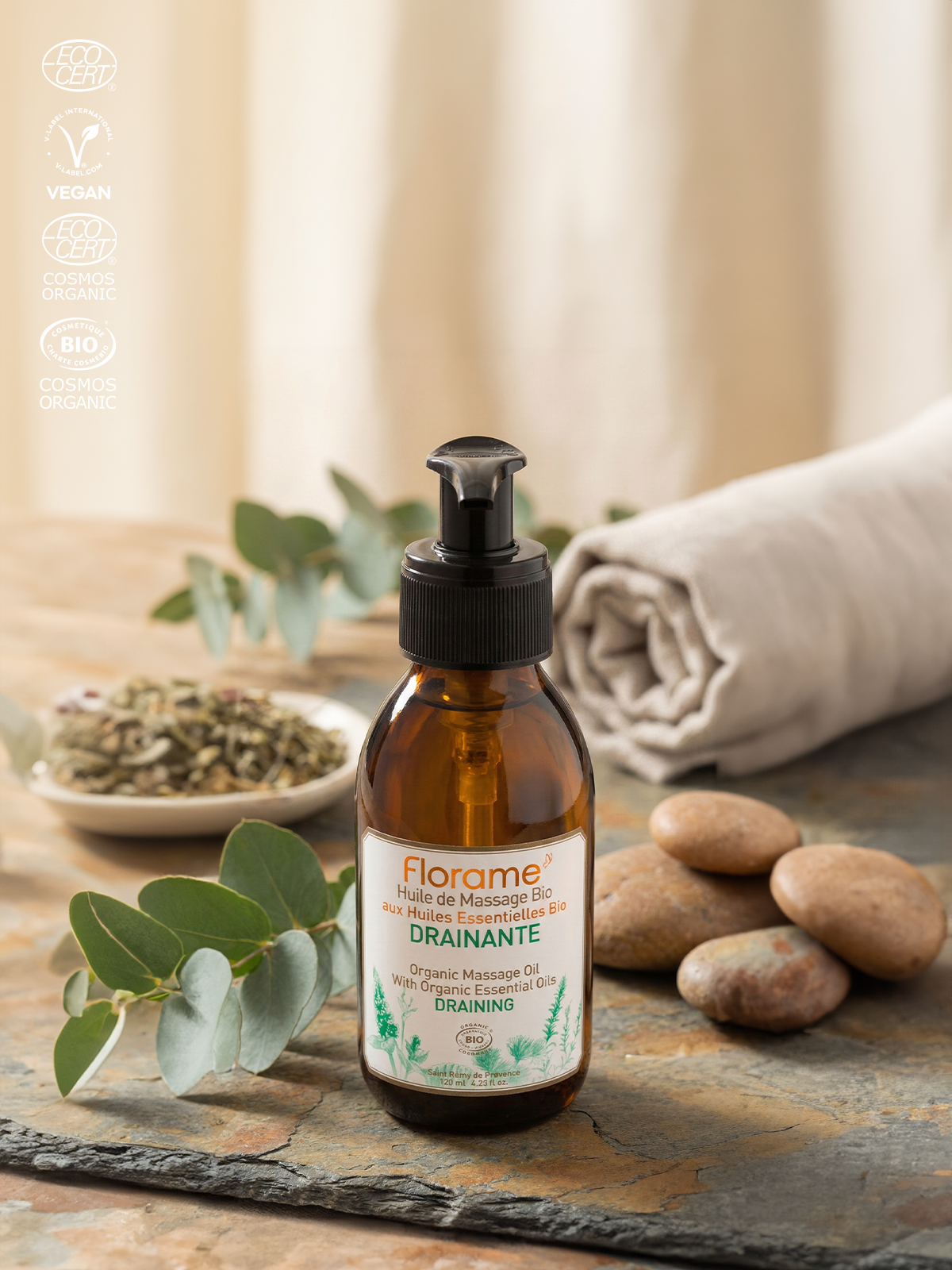 Organik Sıkılaştırıcı Aromaterapi Masaj Yağı 120 ml 