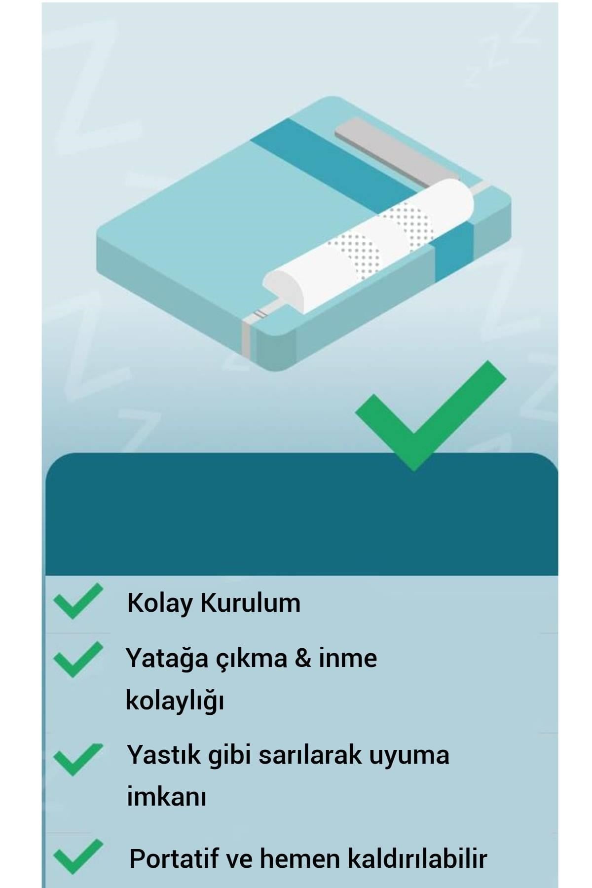 Wellgro 140 cm Sünger Yatak Bariyeri, Çocuk yatak kenar korkuluğu