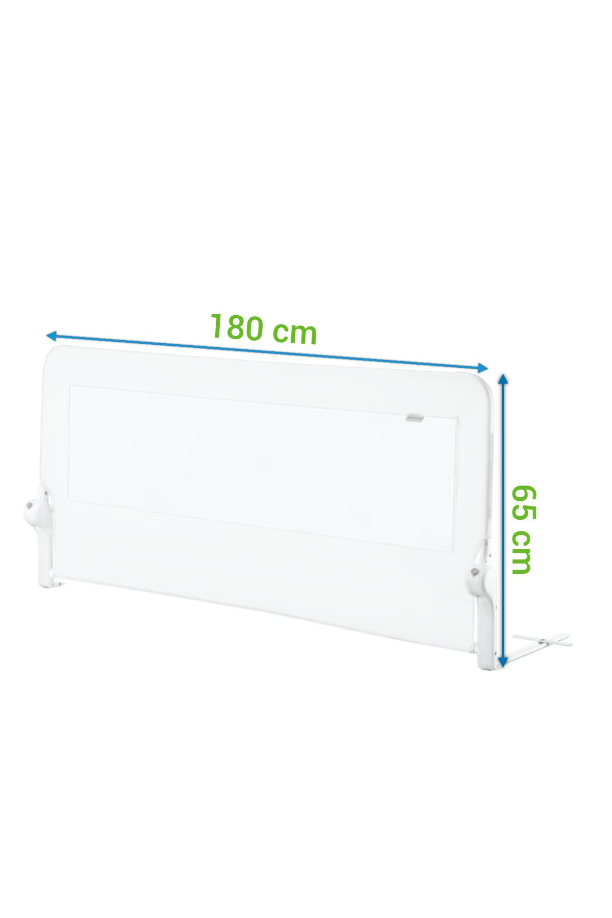 Wellgro 180*65 cm Beyaz Yatak Bariyeri, Yatak Korkuluğu