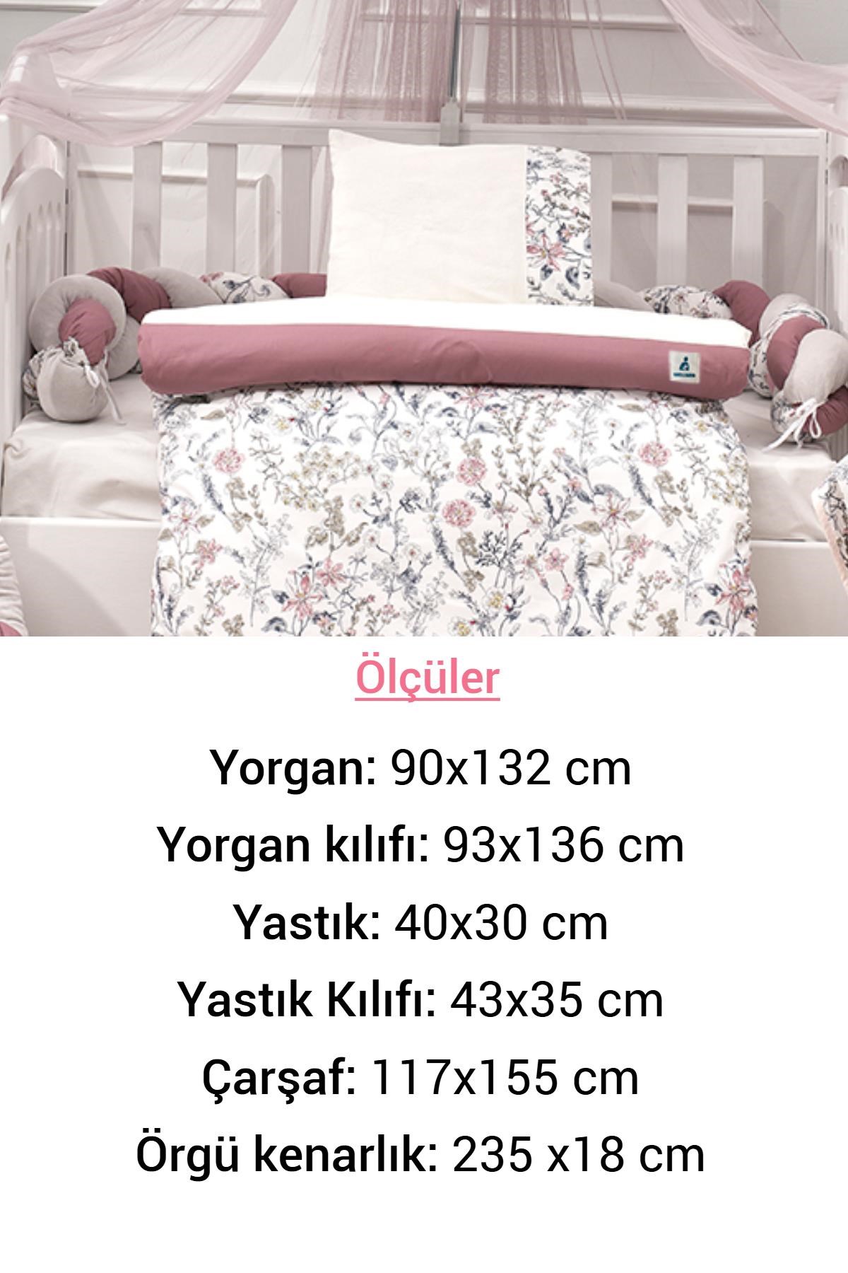 Wellgro 6 Parça Flower Beşik & Karyola Uyku Seti