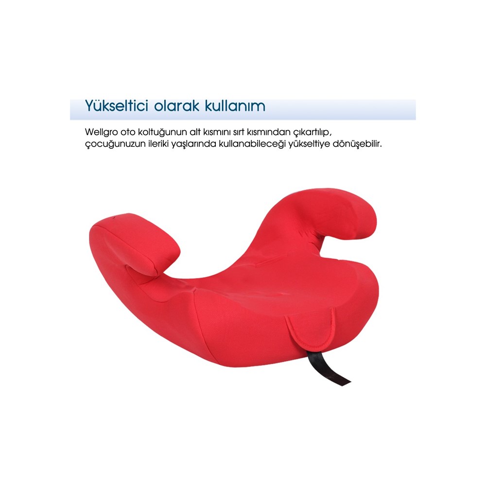 Wellgro 9 - 36 Oto Koltuğu - Kırmızı