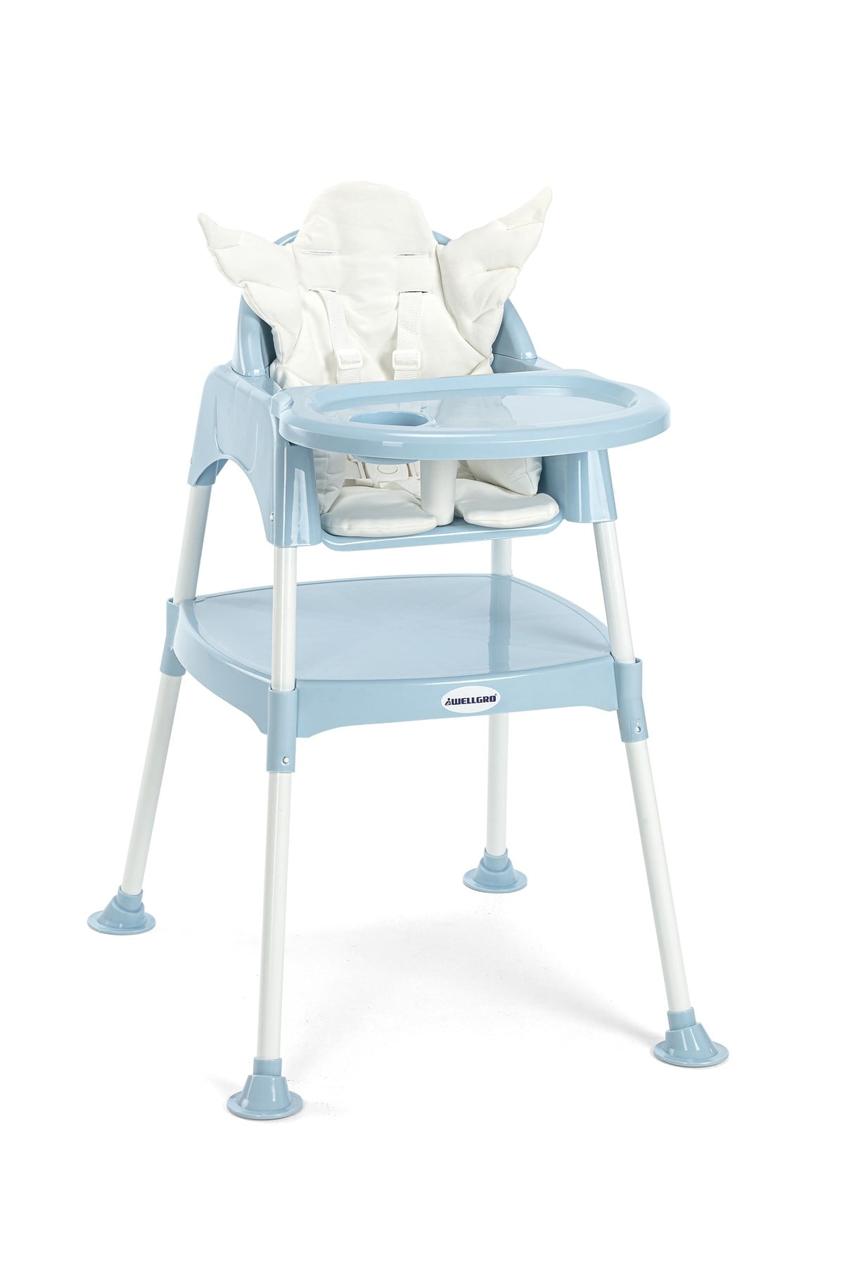 Wellgro Angel Melek Kanatlı Çalışma Masalı Mavi Mama Sandalyesi -Çift Pedli