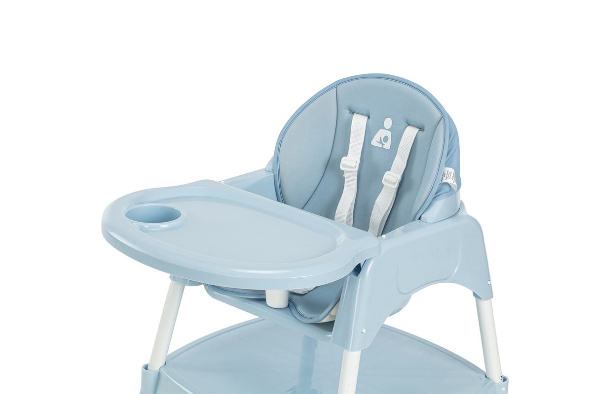 Wellgro Angel Melek Kanatlı Çalışma Masalı Mavi Mama Sandalyesi -Çift Pedli