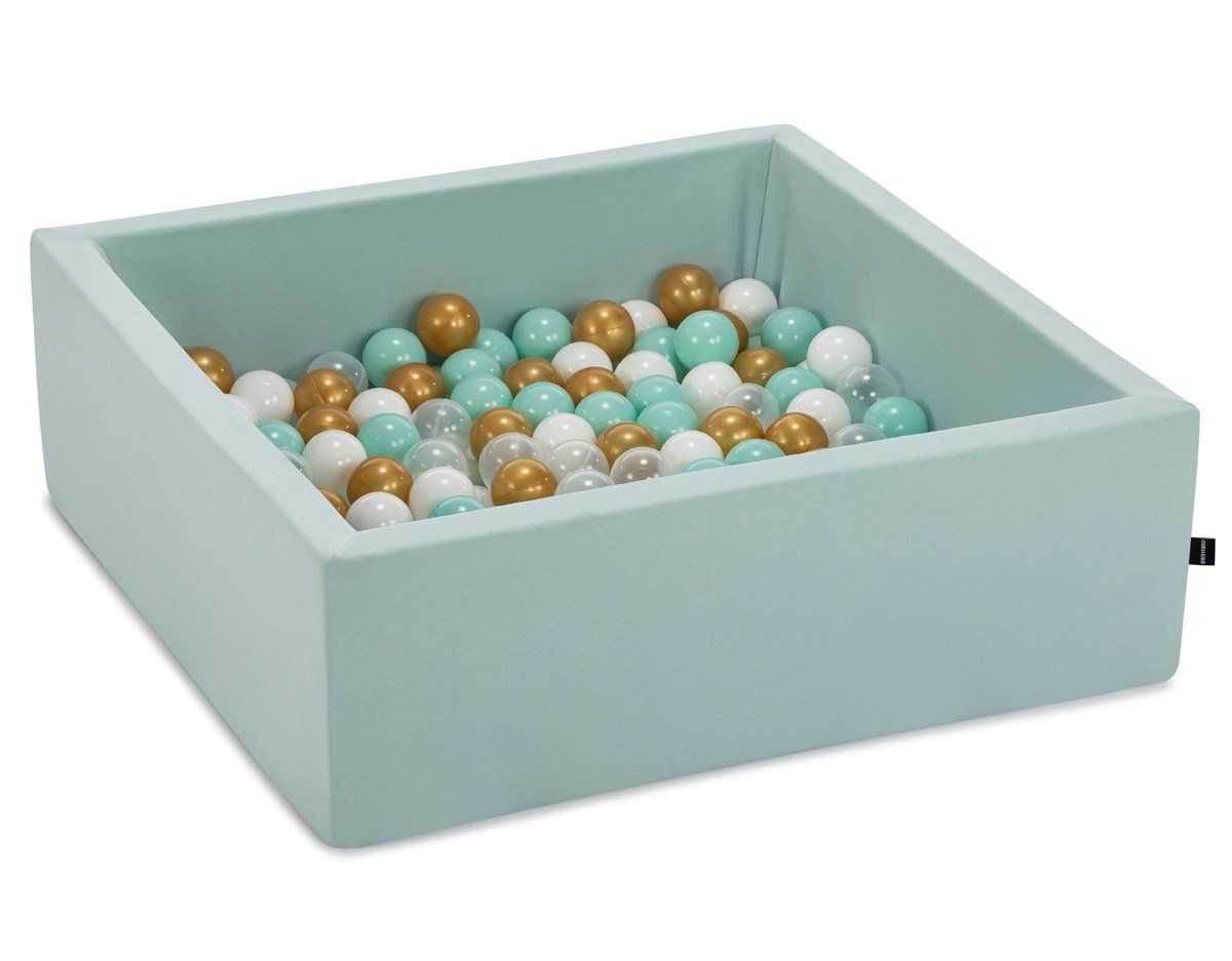Wellgro Bubble Pop Mint Kare Top Havuzu-Mint/Beyaz/Şeffaf/Gold
