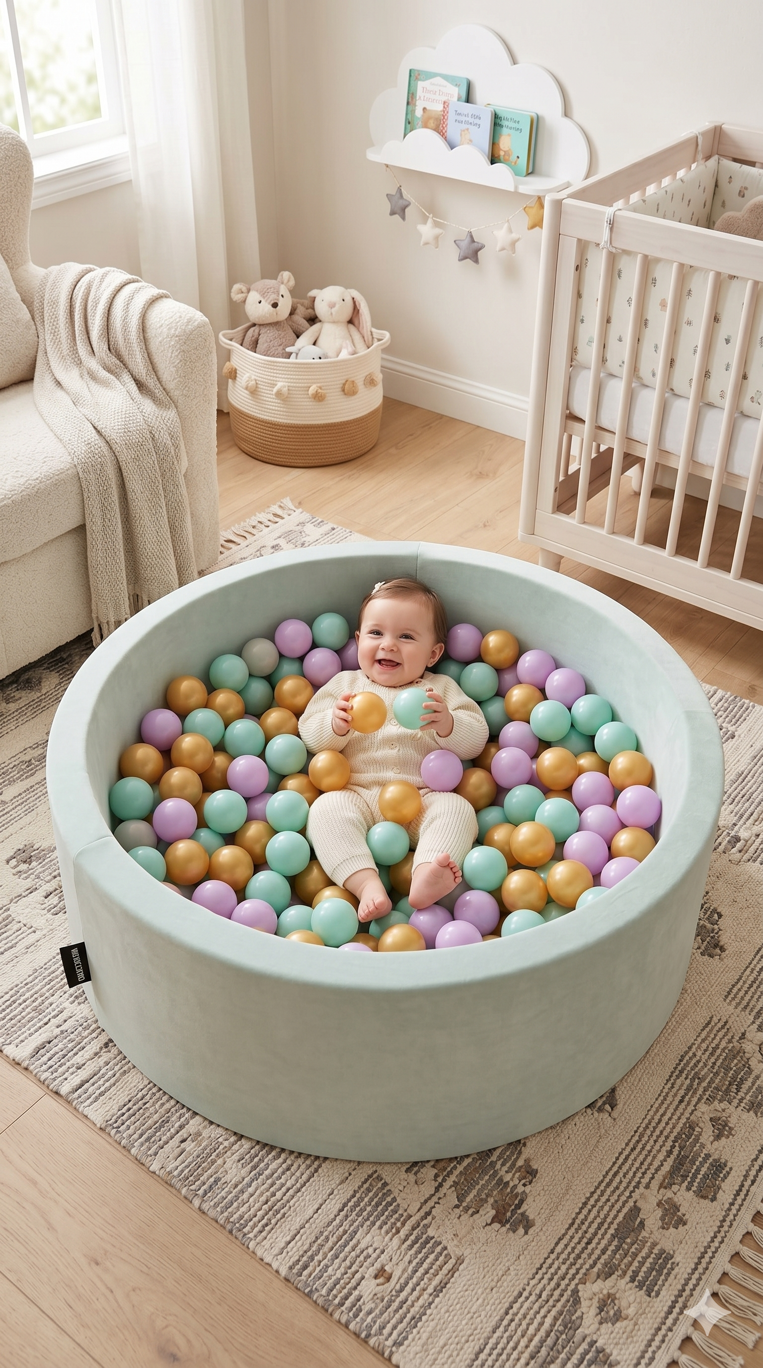Wellgro Bubble Pops Mint Top Havuzu-Mint/Lila/Gold