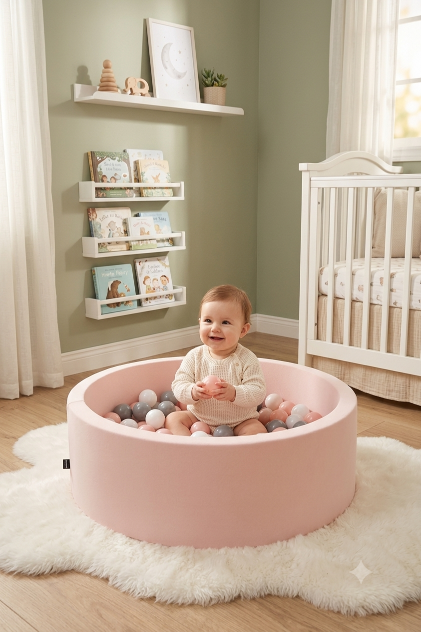 Wellgro Bubble Pops Pembe Top Havuzu-Pembe/Gri/Beyaz