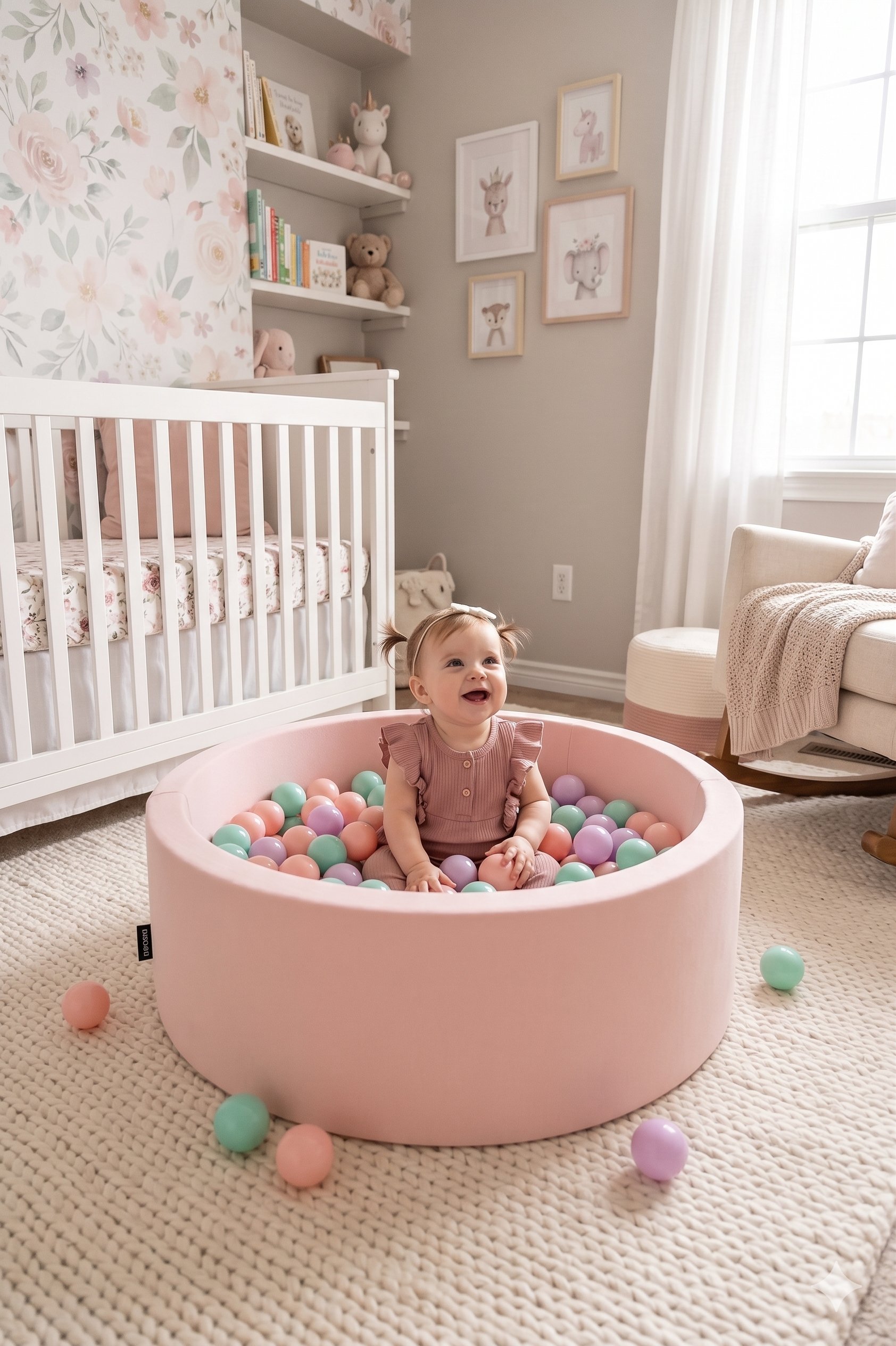 Wellgro Bubble Pops Pembe Top Havuzu-Pembe/Lila/Mint