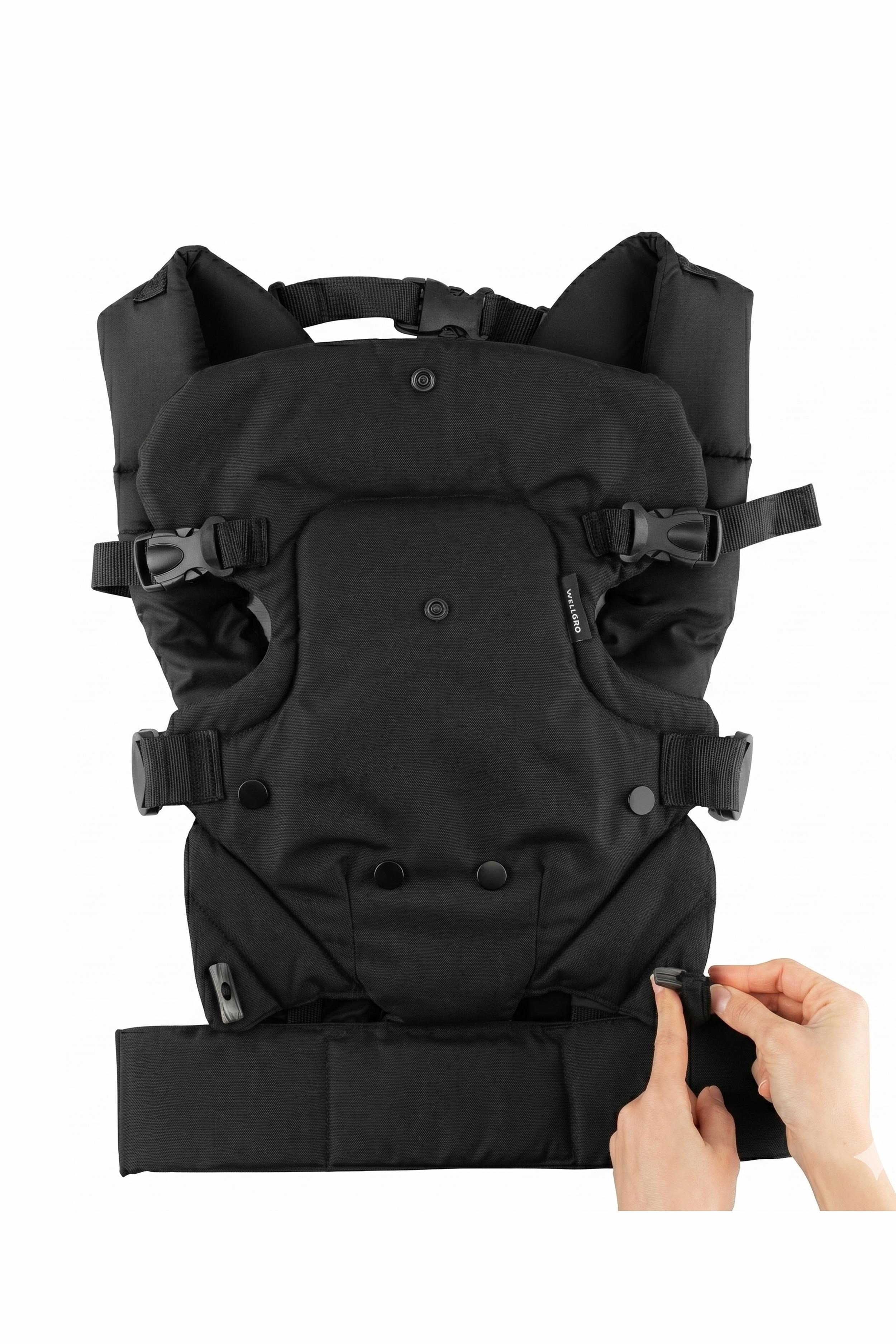Wellgro Comfy 4 in 1 Bebek Taşıma Kanguru, Siyah