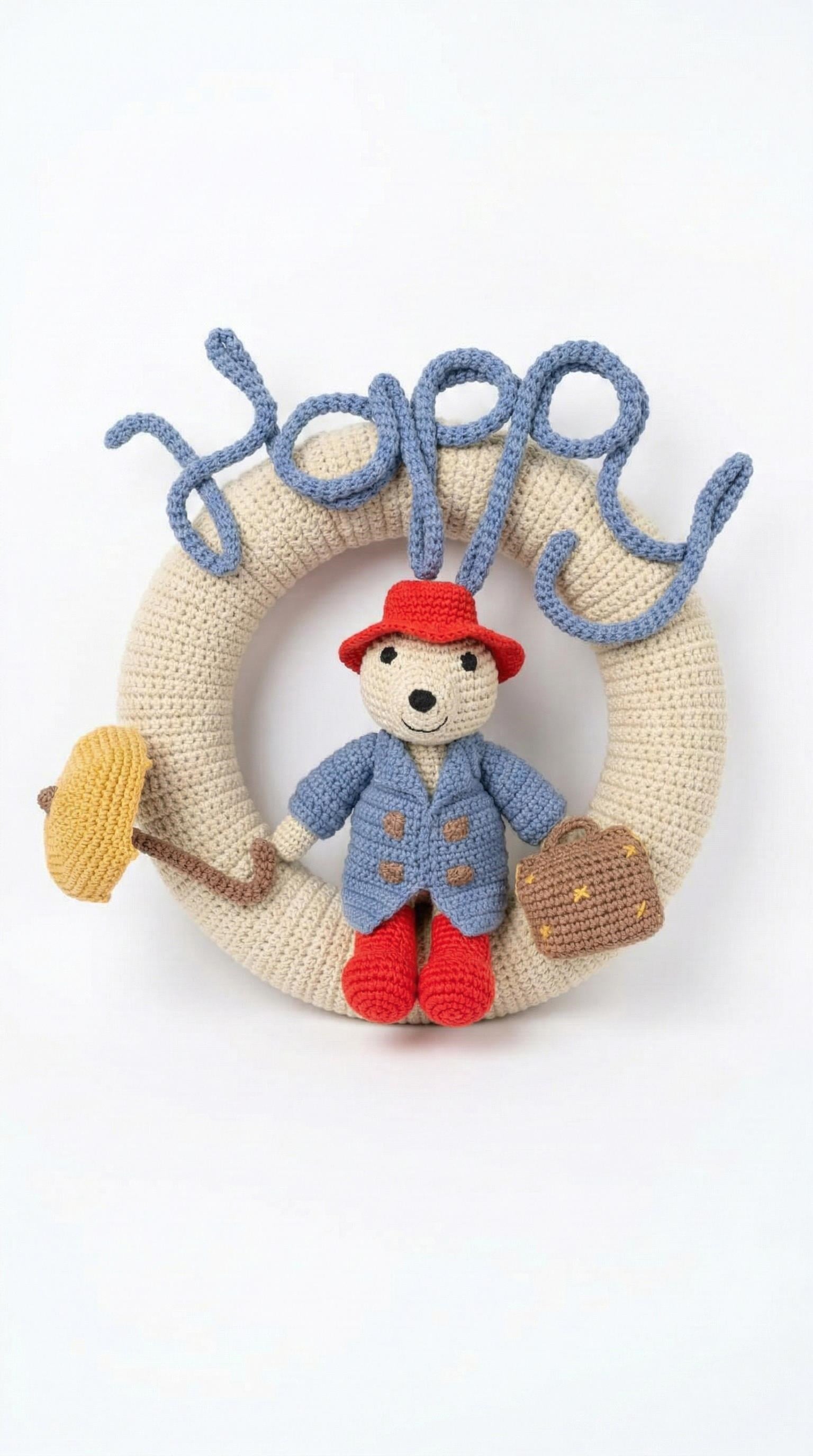 Wellgro Cuddly Amigurumis Ayıcık Çocuk Odası Kapı & Duvar Süsü