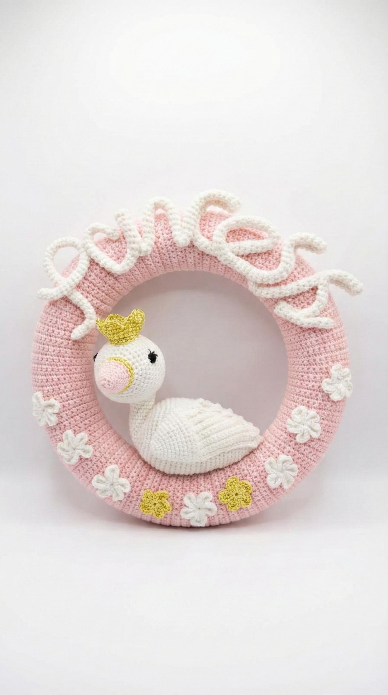 Wellgro Cuddly Amigurumis Kuğu Çocuk Odası Kapı & Duvar Süsü