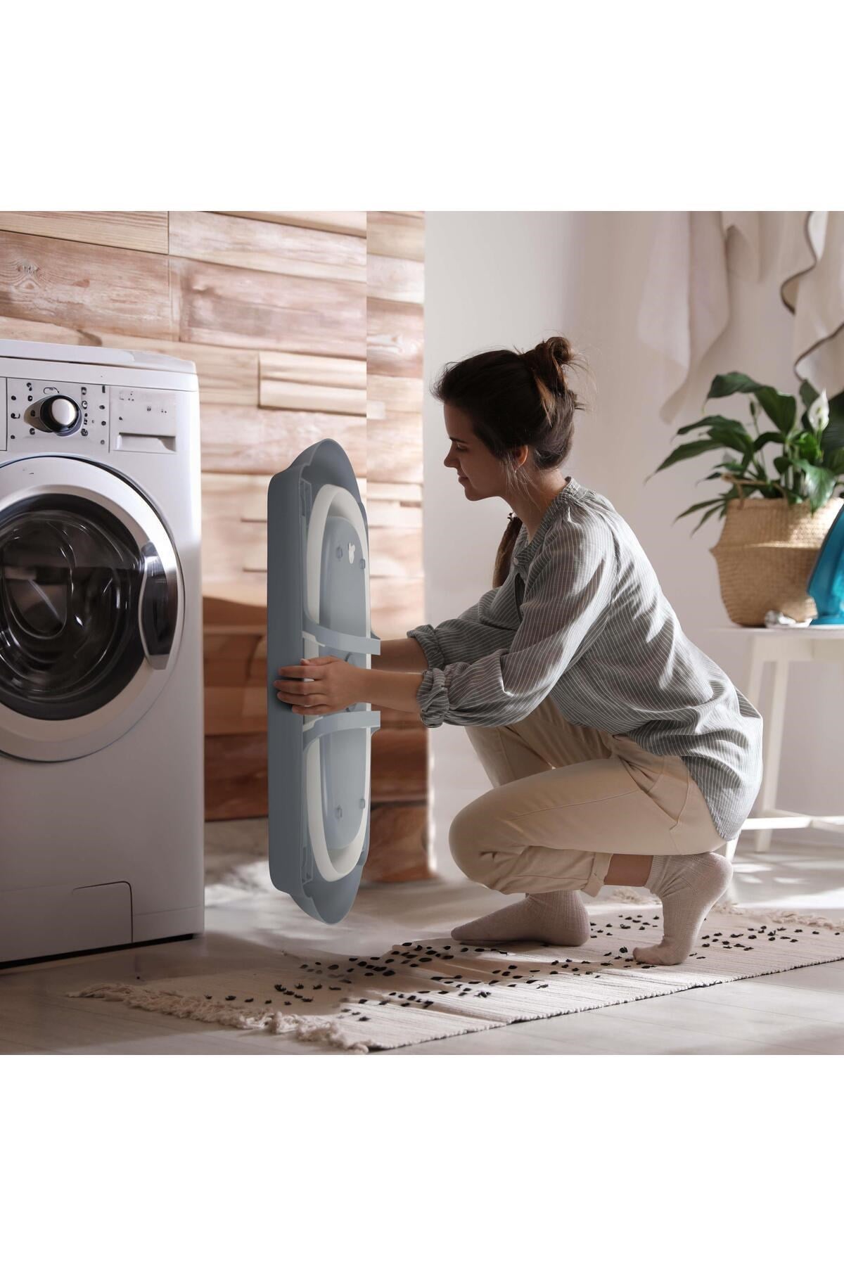 Wellgro Fileli Katlanır Banyo Seti, 3 Parça Bebek Banyo Küveti