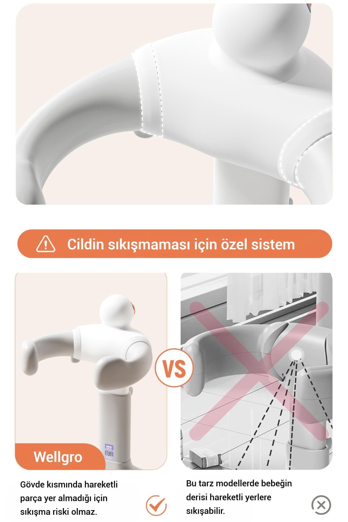 Wellgro HoldMe Bebek Banyo Duş Standı Sarı