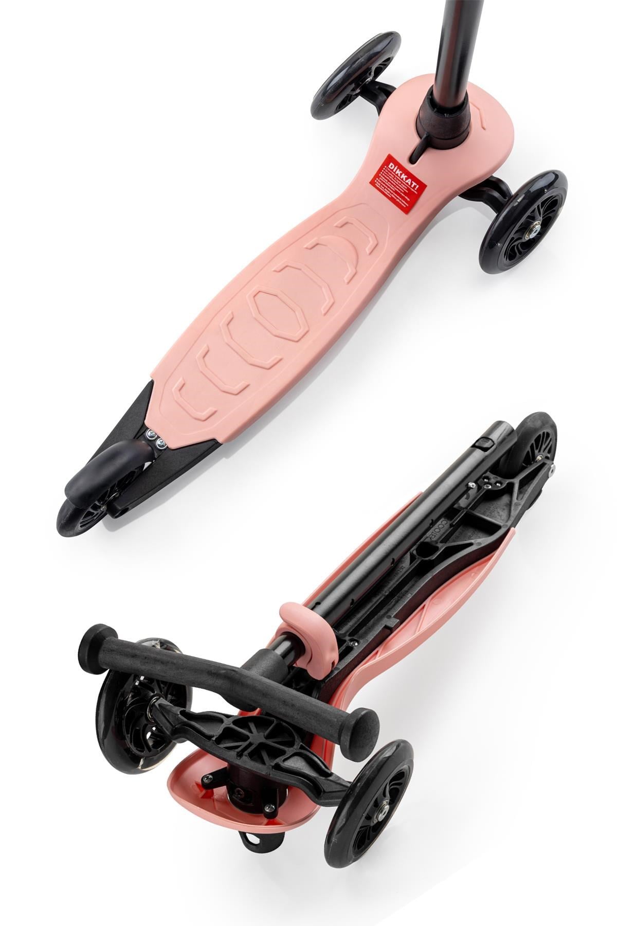 Wellgro Işıklı 3 Tekerli Yükseklik Ayarlı Scooter, Pembe