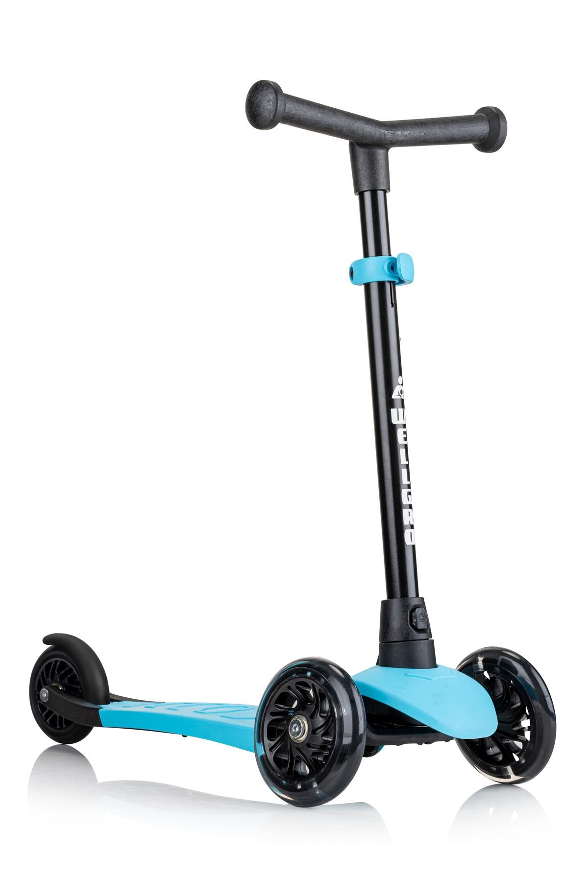 Wellgro Işıklı 3 Tekerli Yükseklik Ayarlı Scooter, Mavi