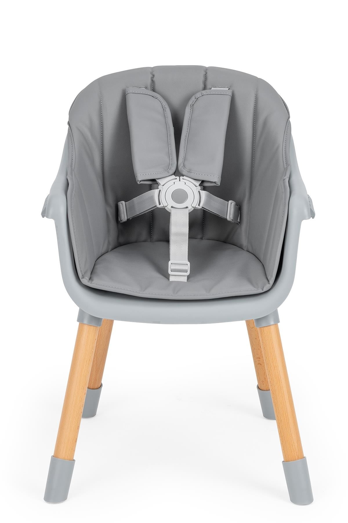 Wellgro Neo 4in1 Ahşap Mama Sandalyesi Gri