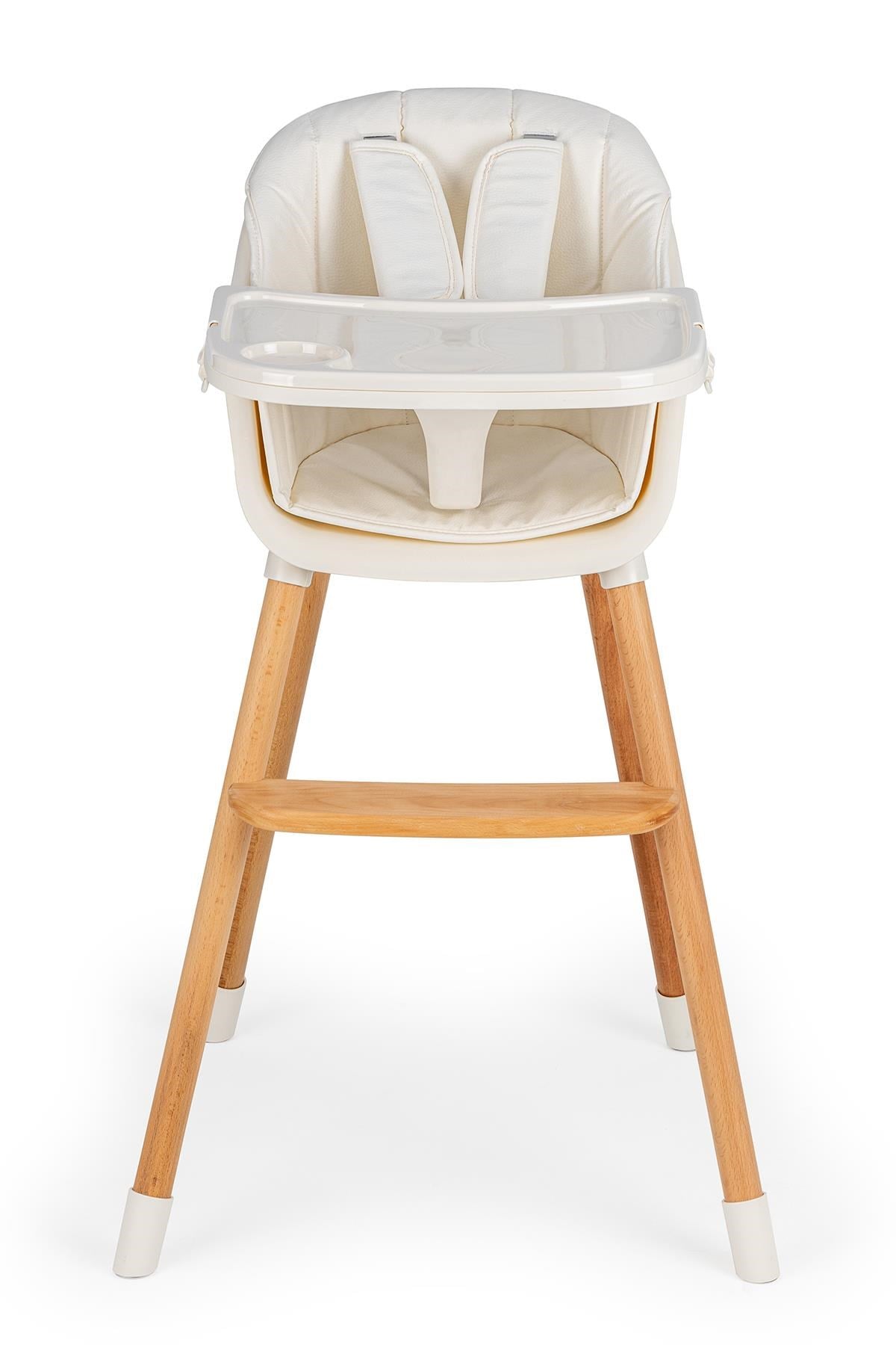 Wellgro Neo 4in1 Ahşap Mama Sandalyesi Beyaz