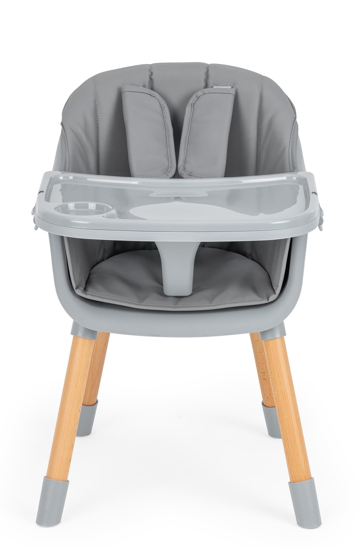 Wellgro Neo 4in1 Ahşap Mama Sandalyesi Gri