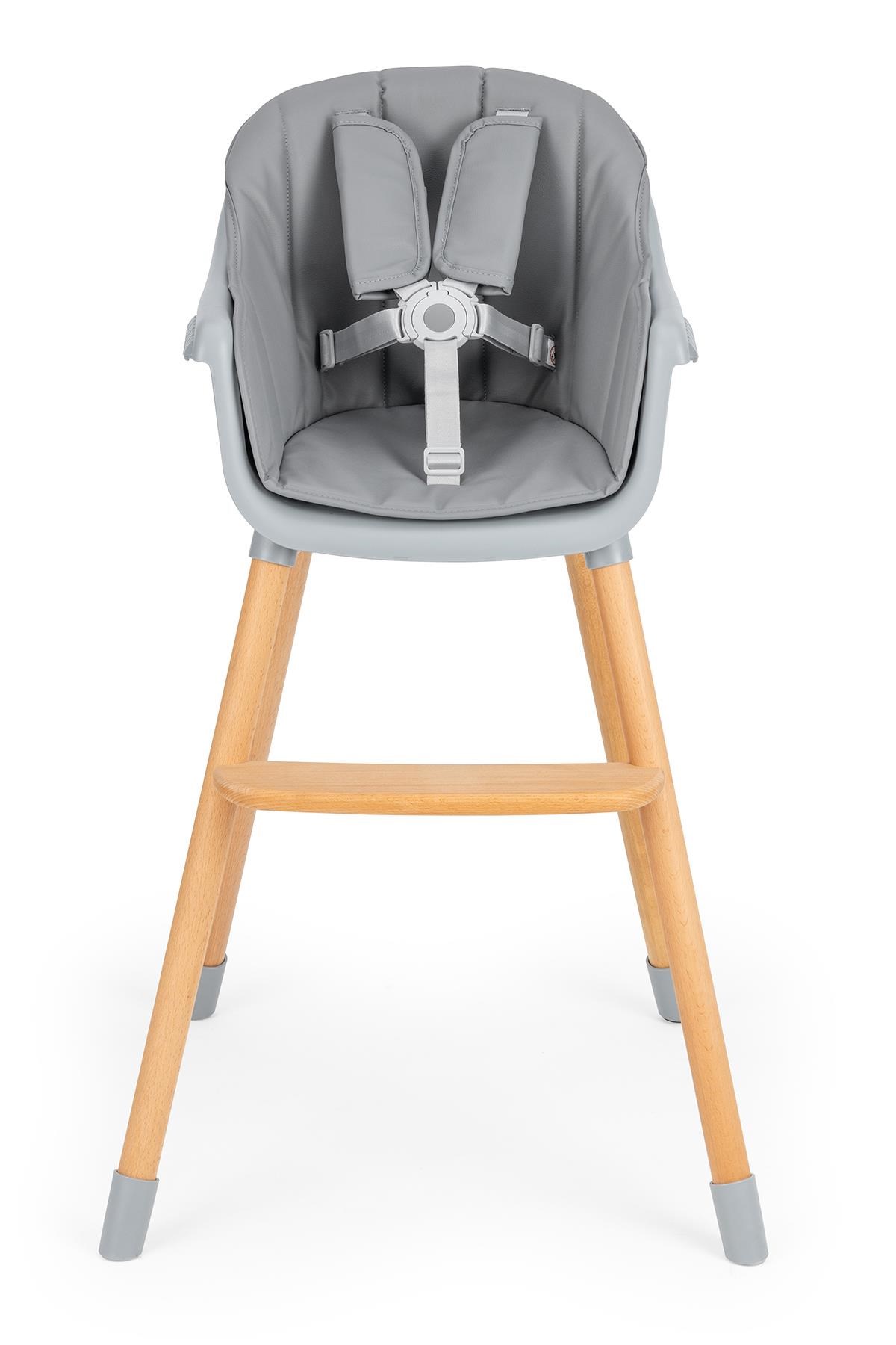 Wellgro Neo 4in1 Ahşap Mama Sandalyesi Gri