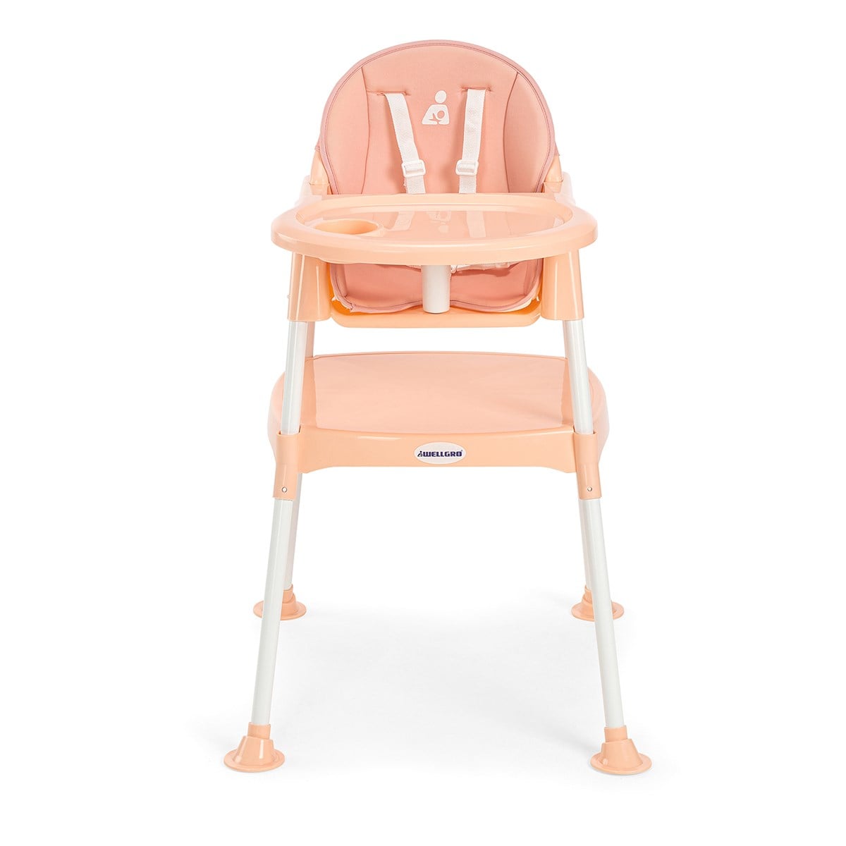 Wellgro Pretty 3in1 Çalışma Masalı Mama Sandalyesi, Pudra Pembe