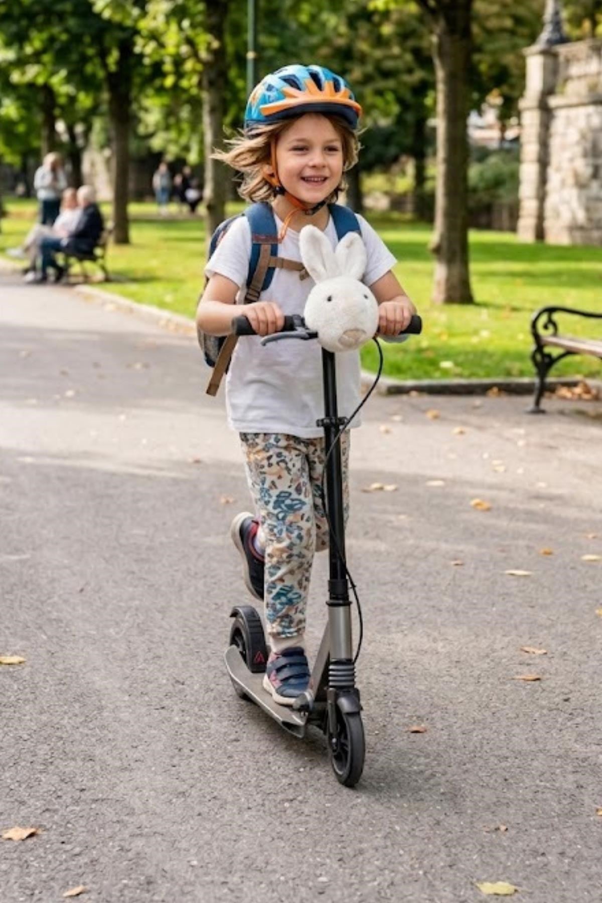 Wellgro Softyheads Çok Amaçlı Peluş Aksesuar - Scooter, Bisiklet, Bebek Arabası Başlığı, Tavşan