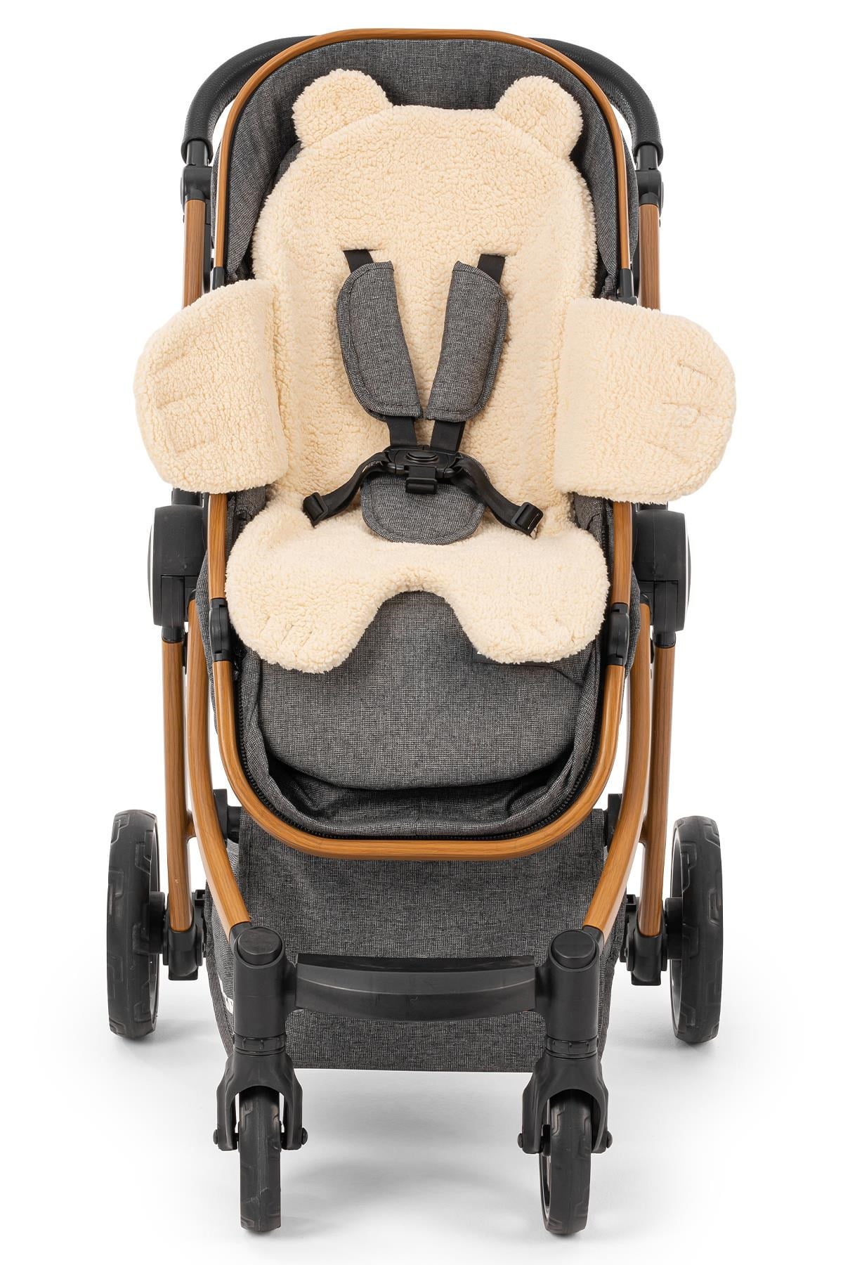 Wellgro Teddy Bear Çok Fonksiyonlu Peluş Ped, Bebek Arabası Minderi
