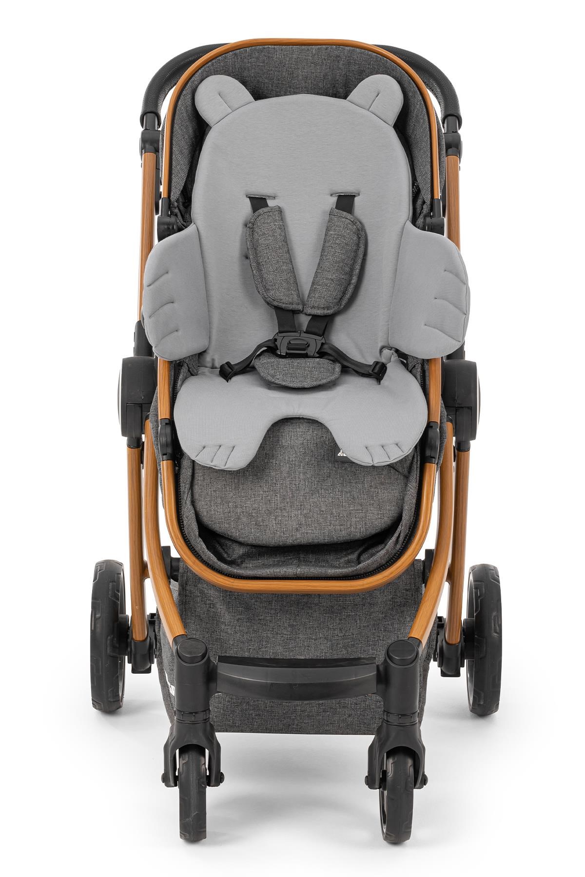 Wellgro Teddy Bear Çok Fonksiyonlu Penye Ped, Bebek Arabası Minderi