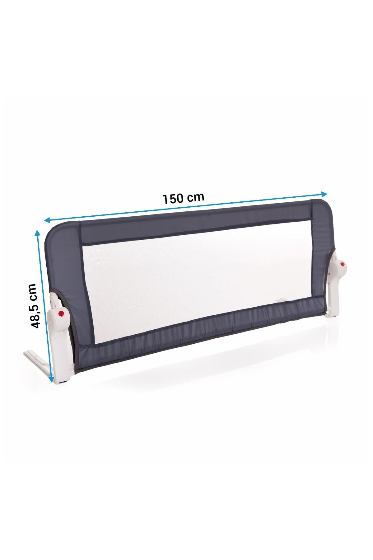 Wellgro Yatak Kenar Korumalığı 150 cm, Yatak Bariyeri Füme