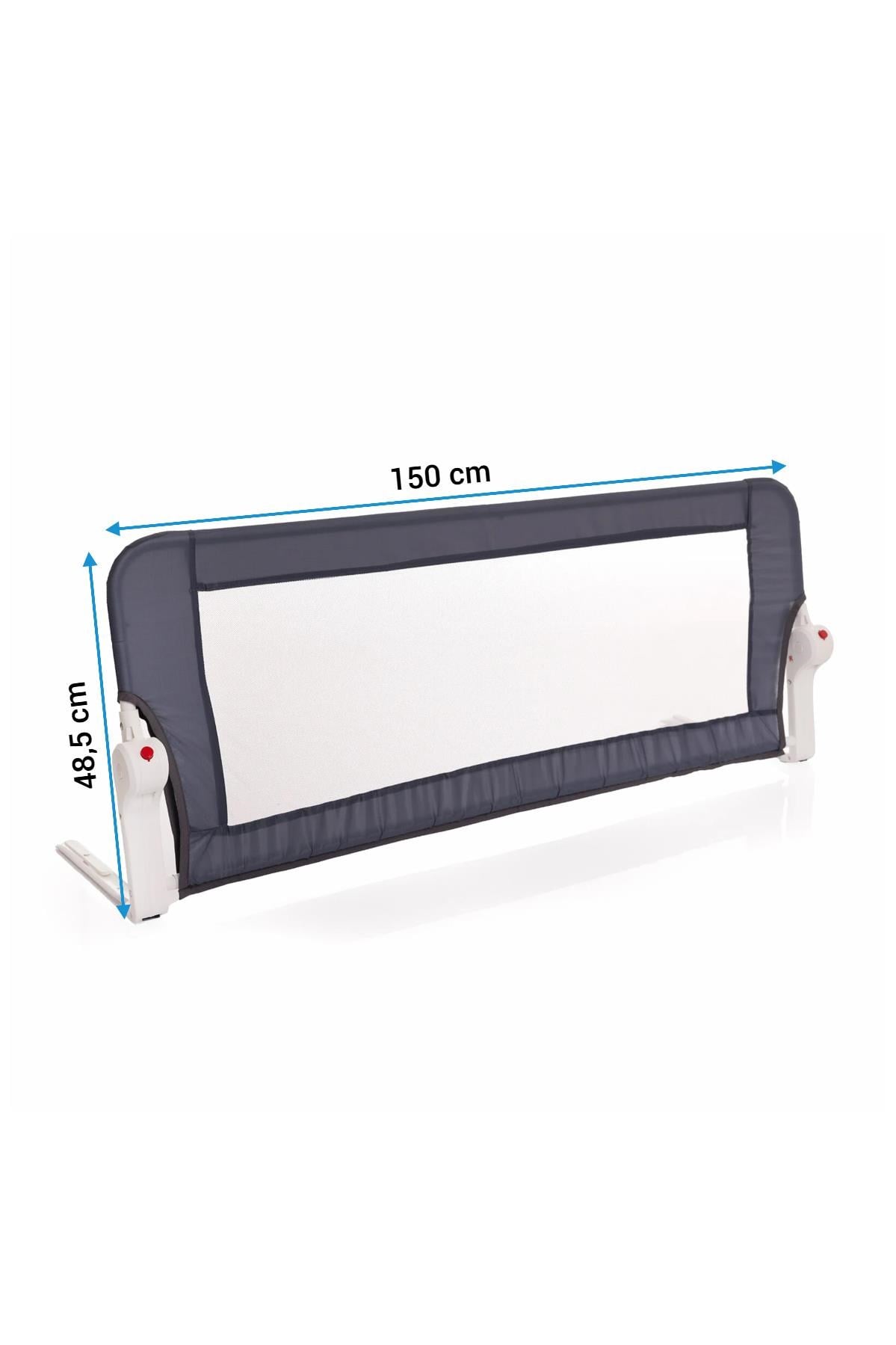Wellgro Yatak Kenar Korumalığı 150 cm, Yatak Bariyeri Füme