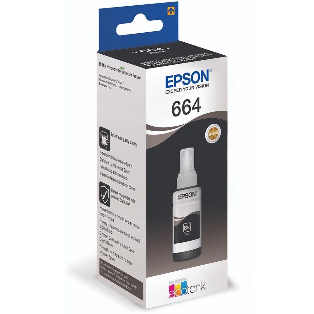 Epson T6641 Orıjınal Siyah Mürekkep 