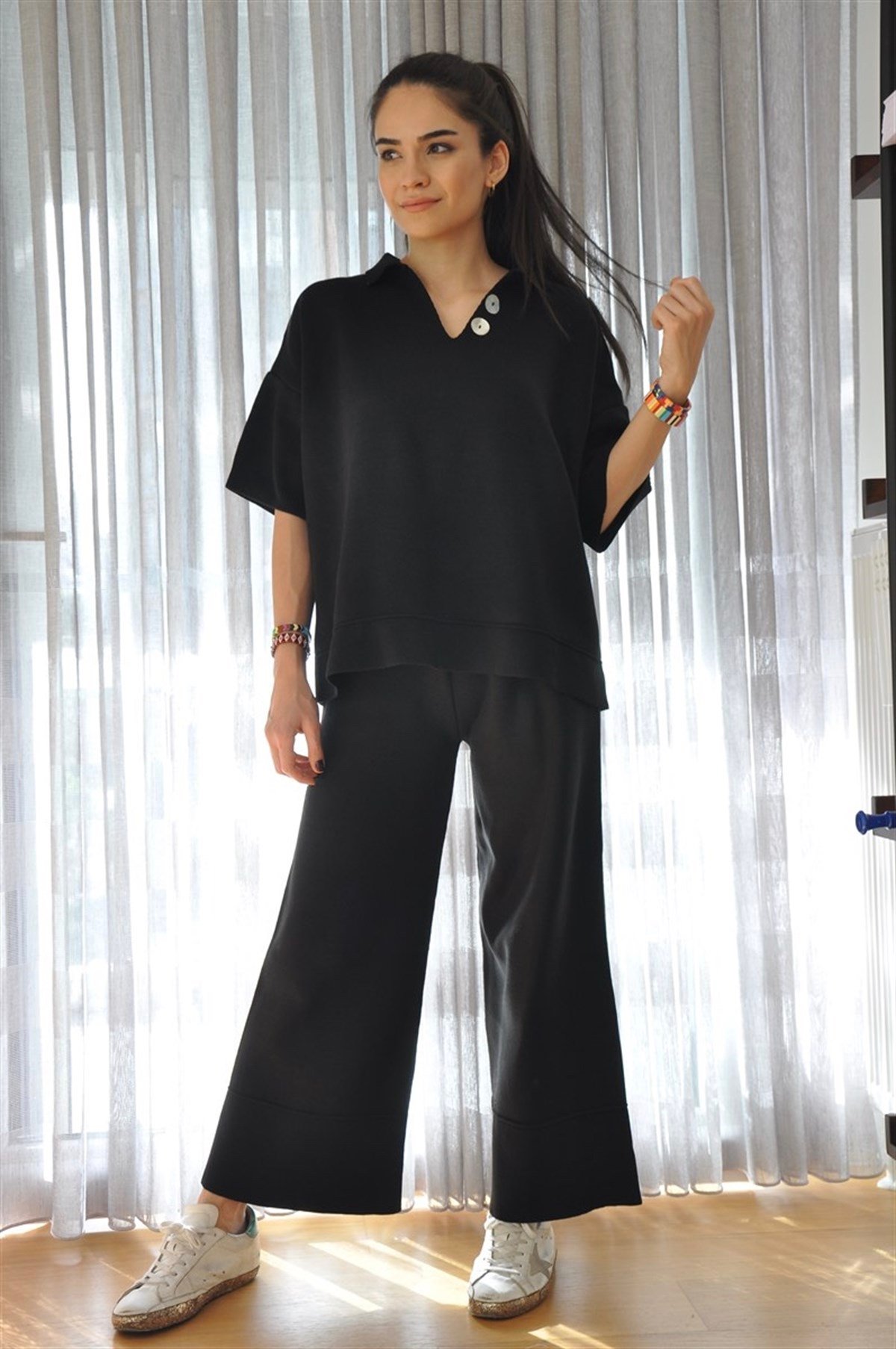 Düğmeli Takım(siyah)