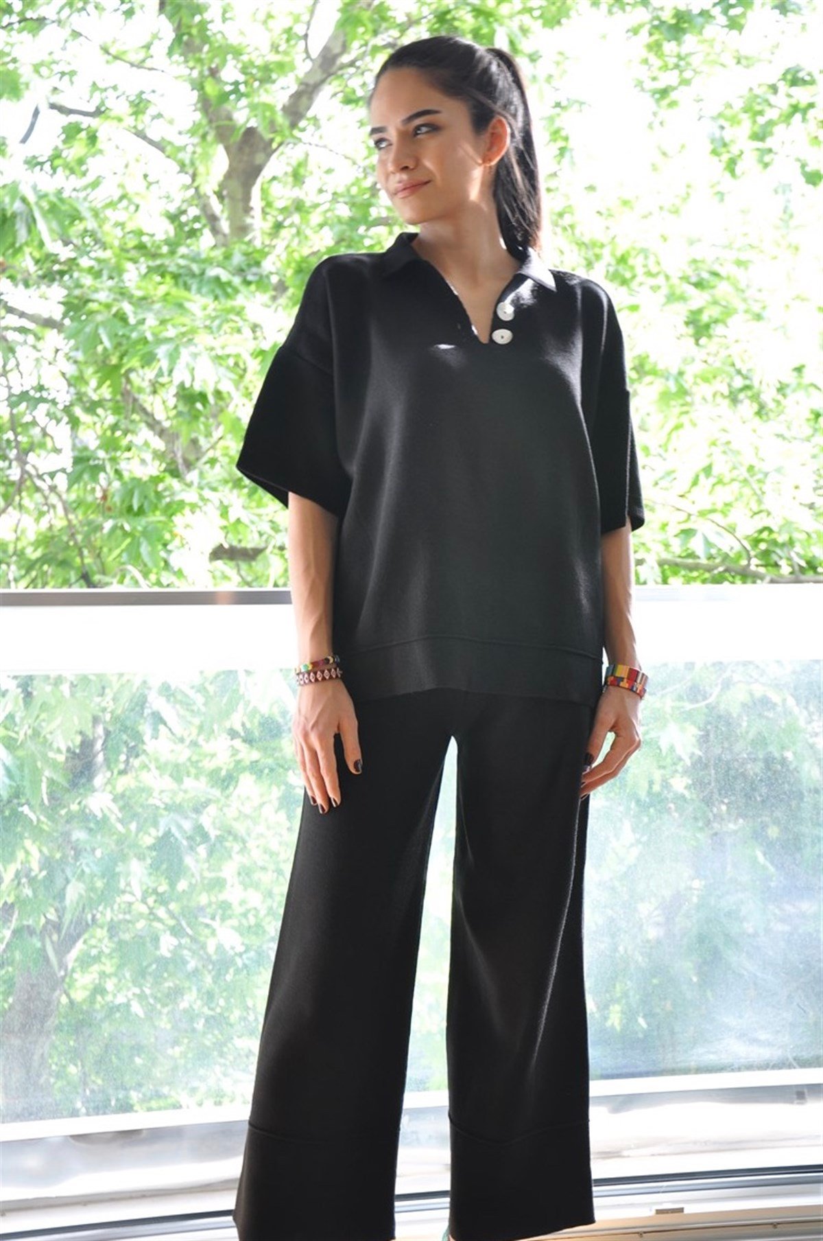 Düğmeli Takım(siyah)