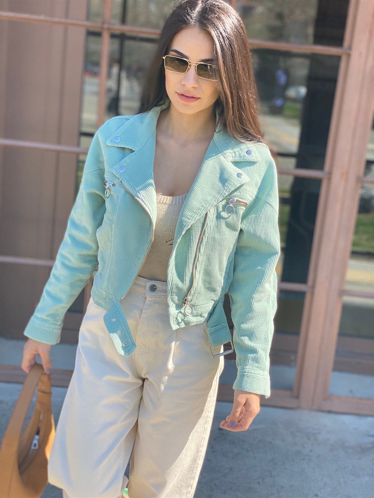 Fitilli Kadife Ceket