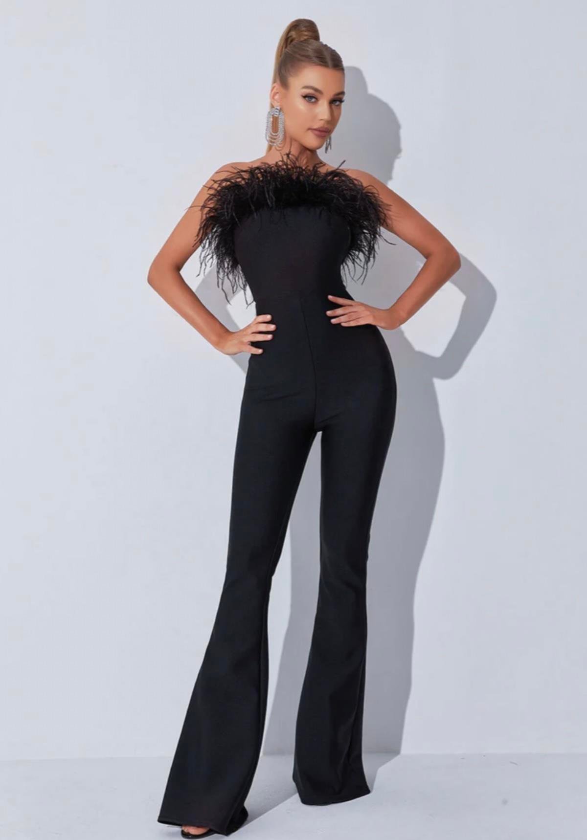 Göğsü Otrişli Straplez Tasarım Tulum