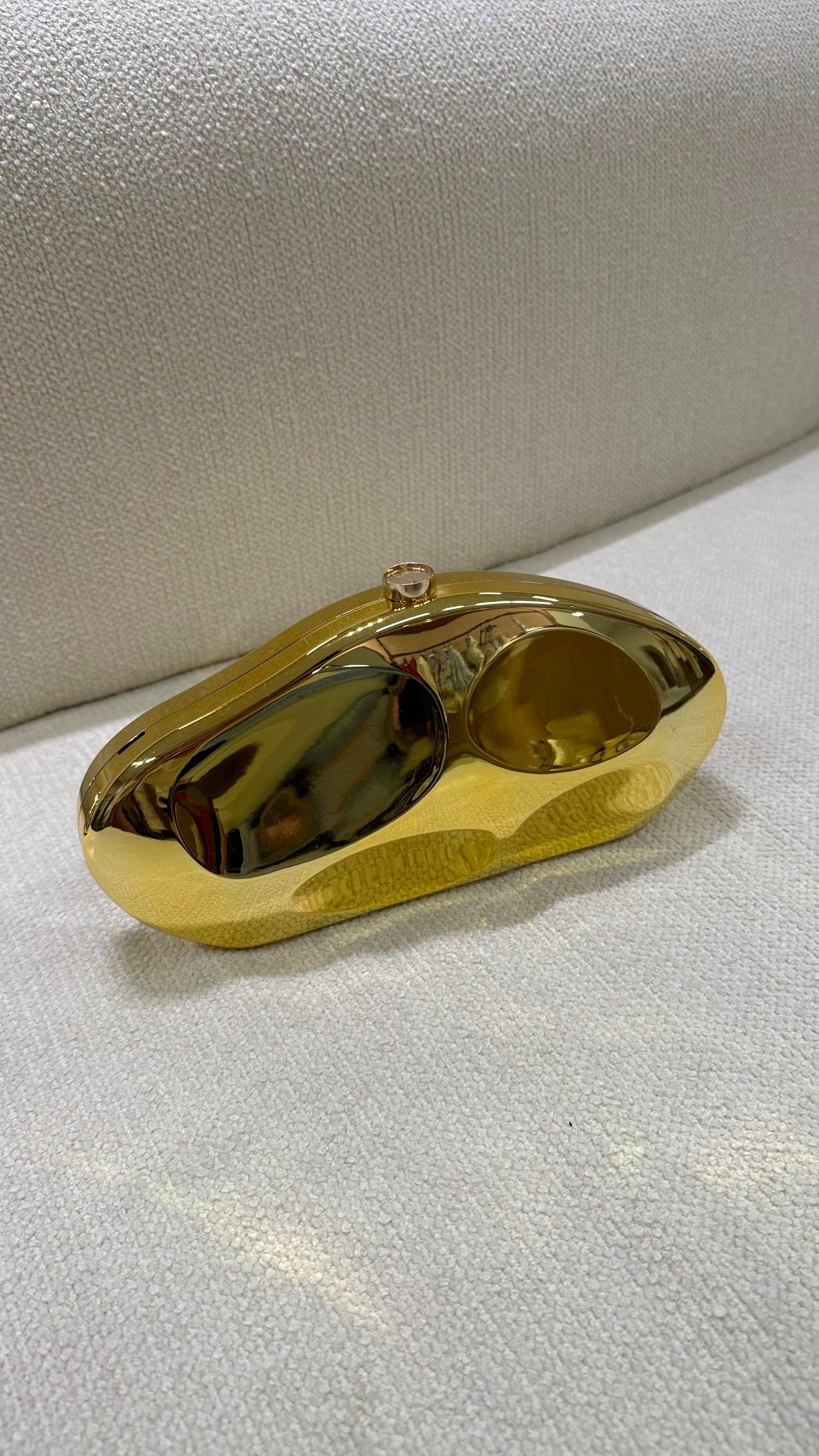 Gold Dalgalı Clutch