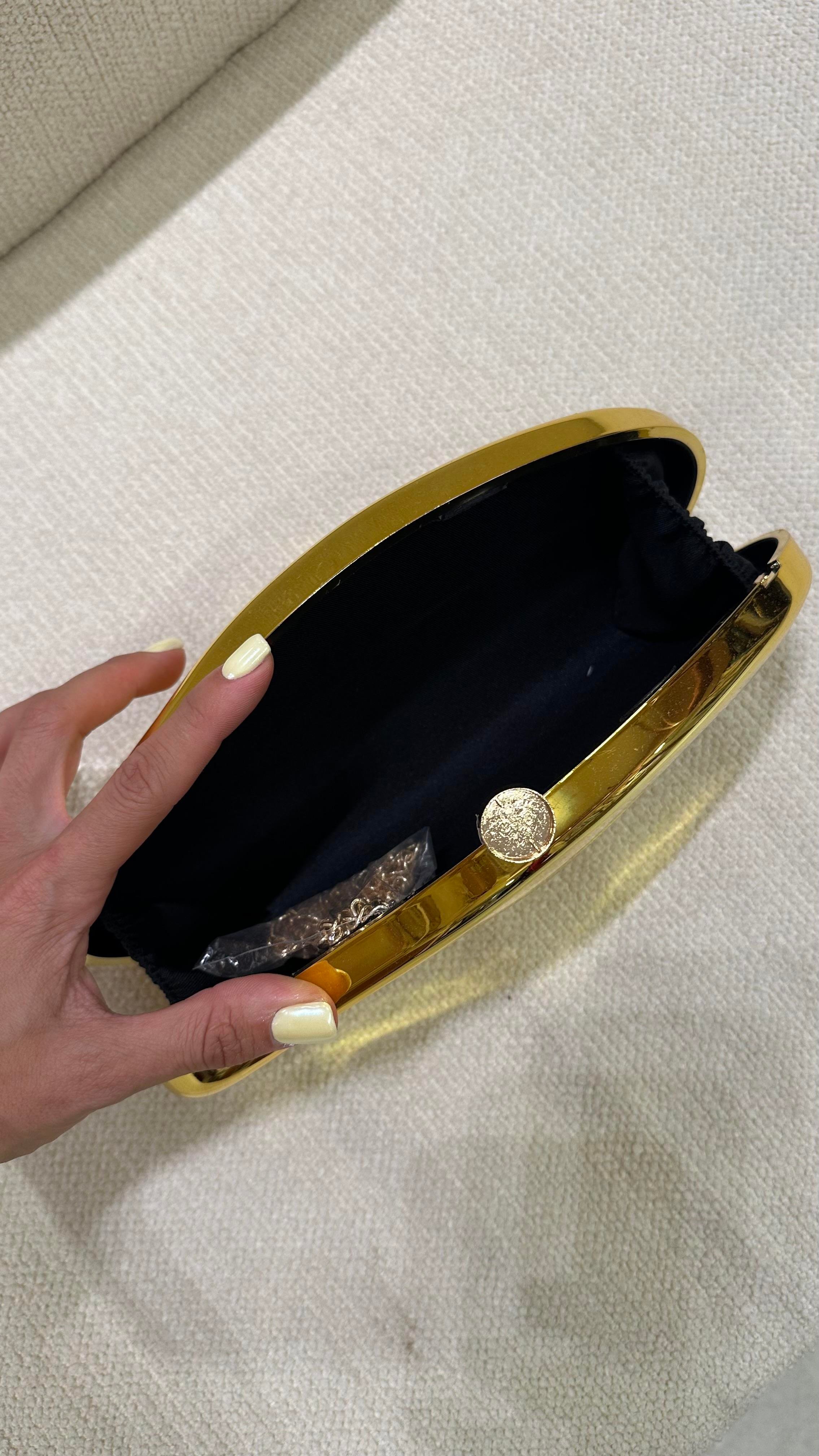 Gold Dalgalı Clutch