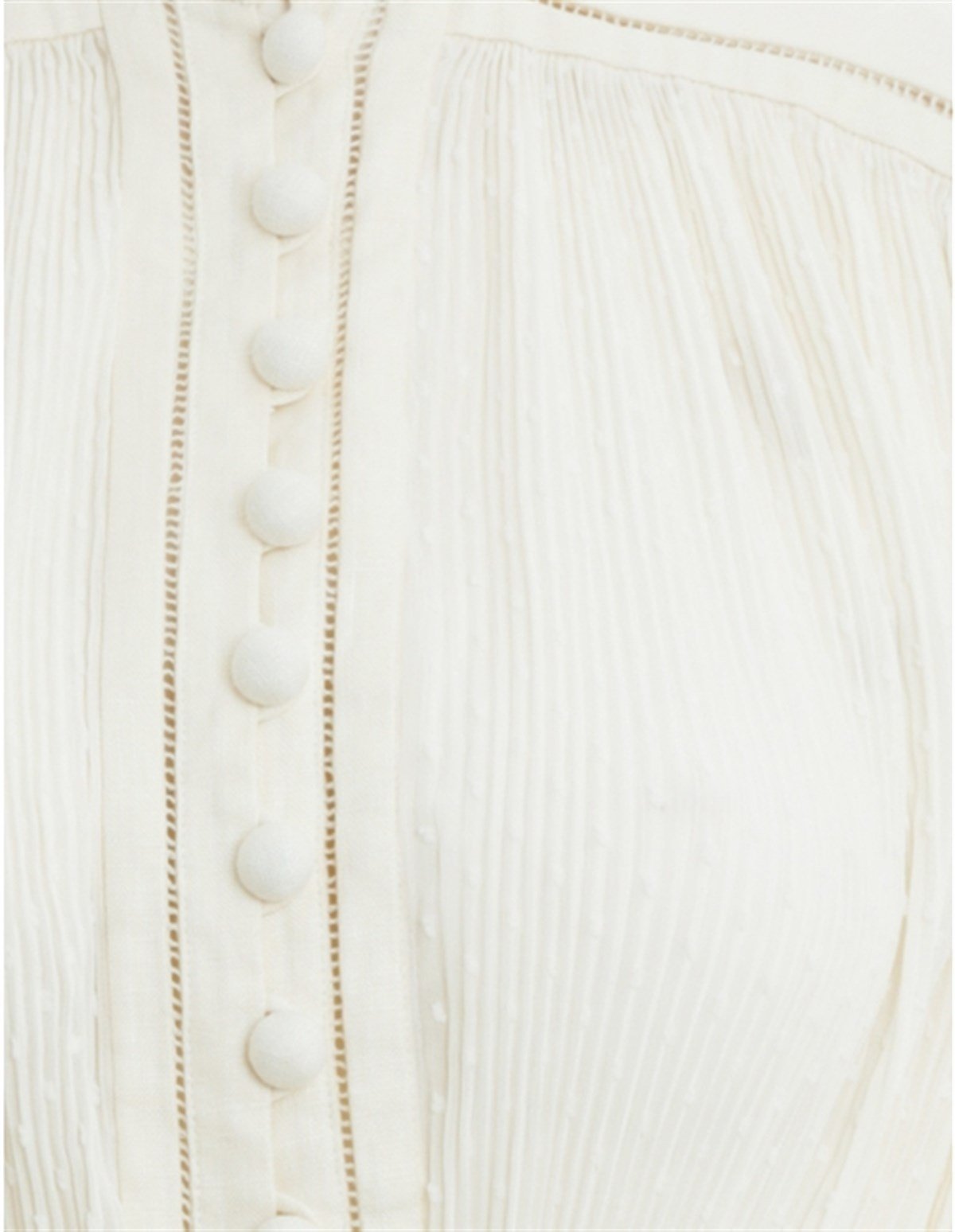 Pliseli Tasarım Mini Elbise (Beyaz)