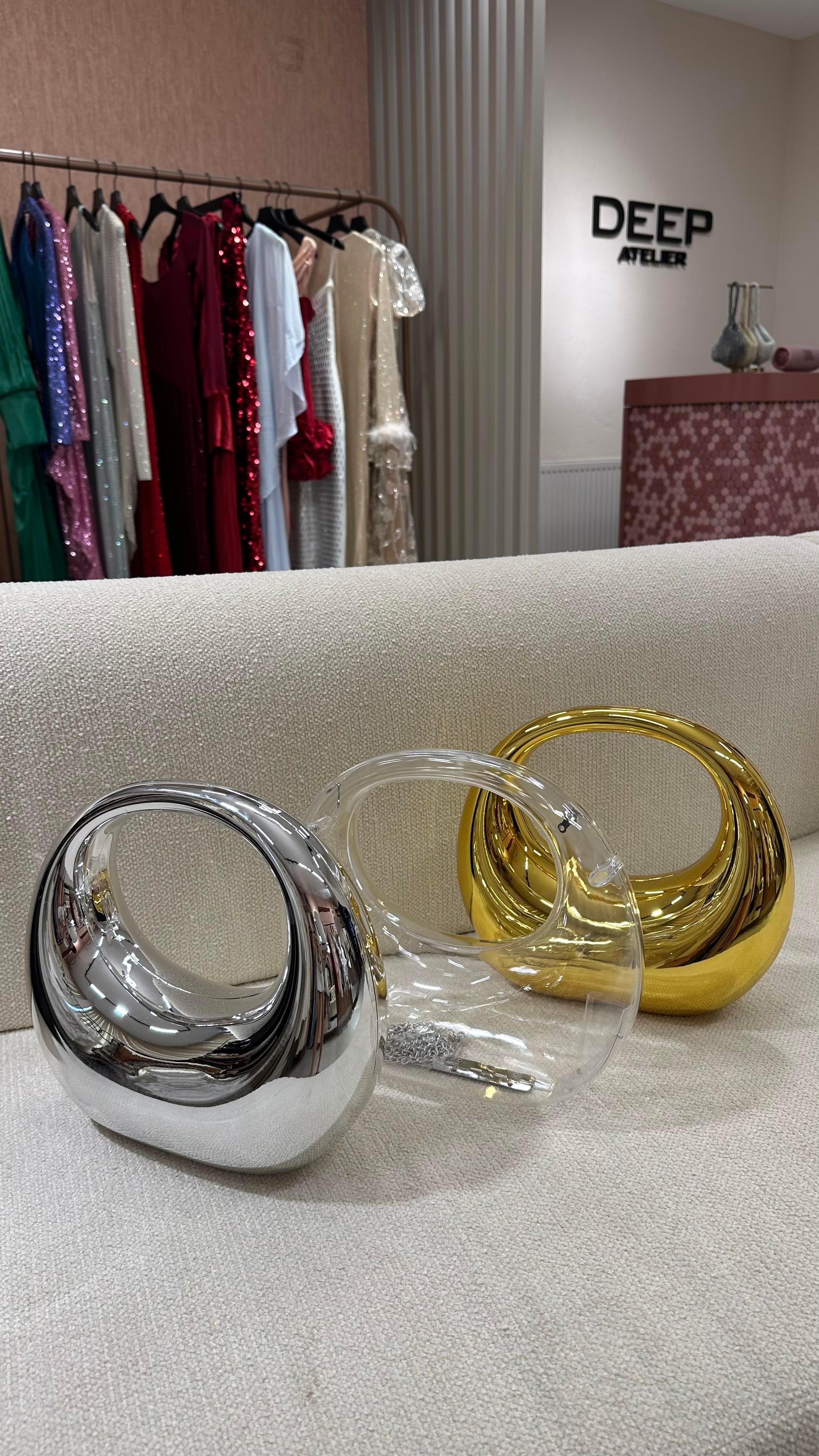 Saplı Şeffaf Çanta