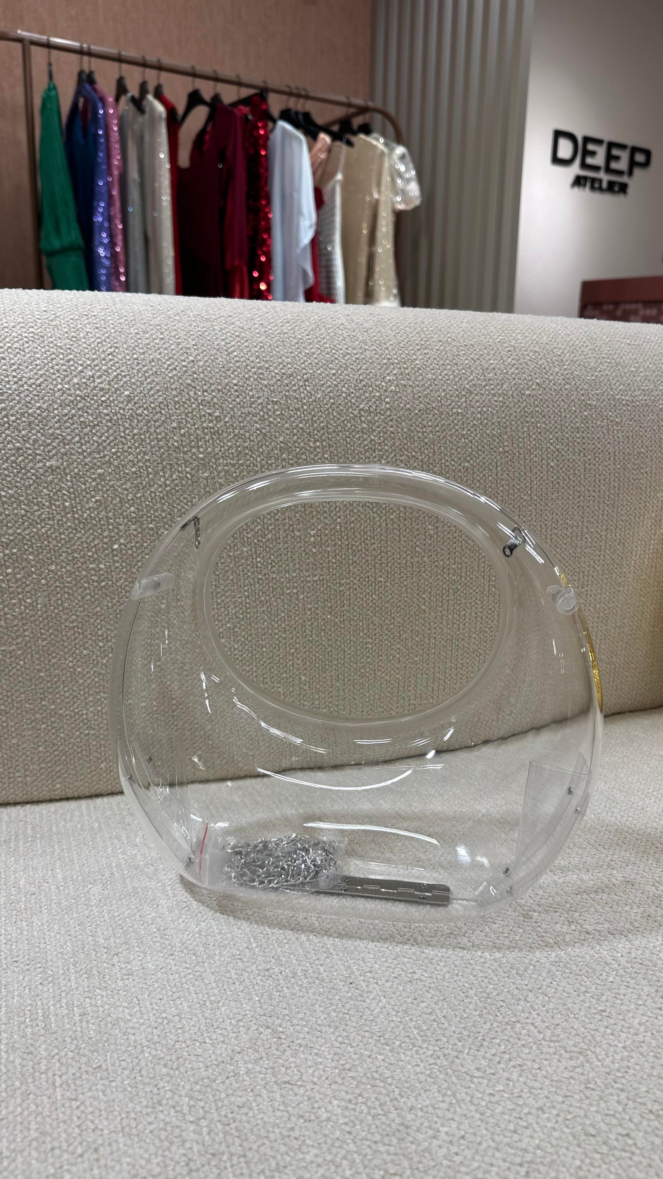 Saplı Şeffaf Çanta