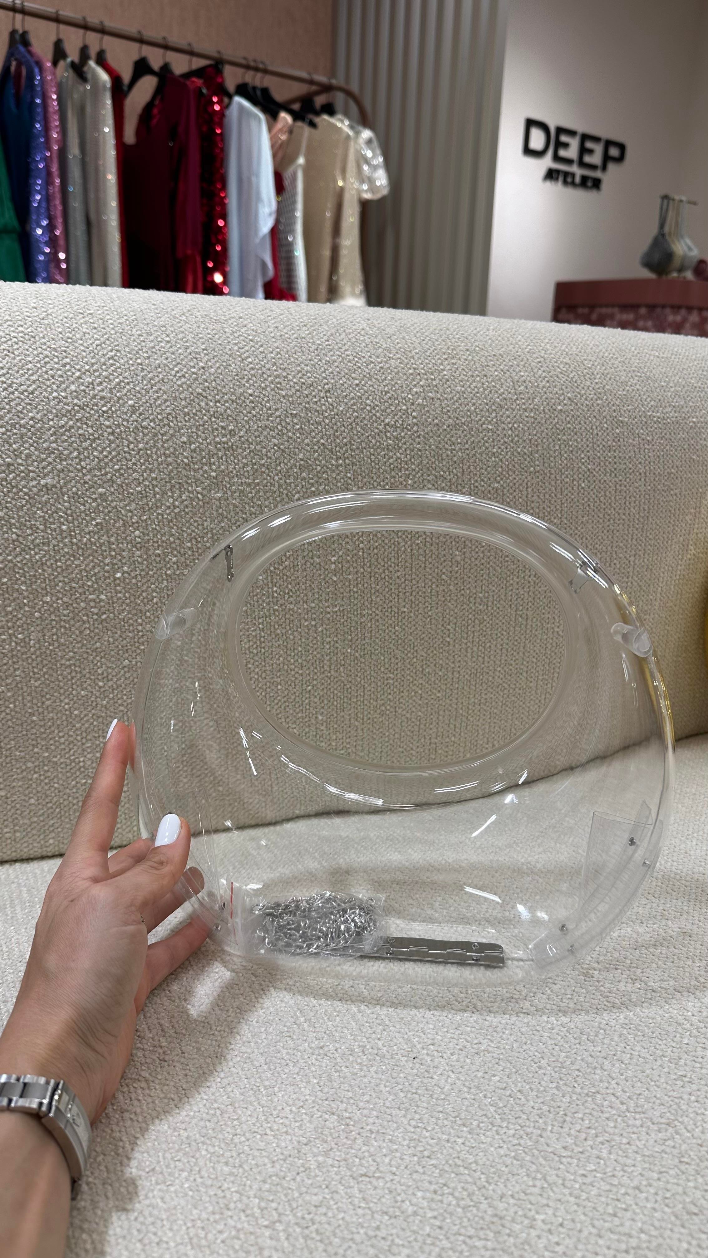 Saplı Şeffaf Çanta