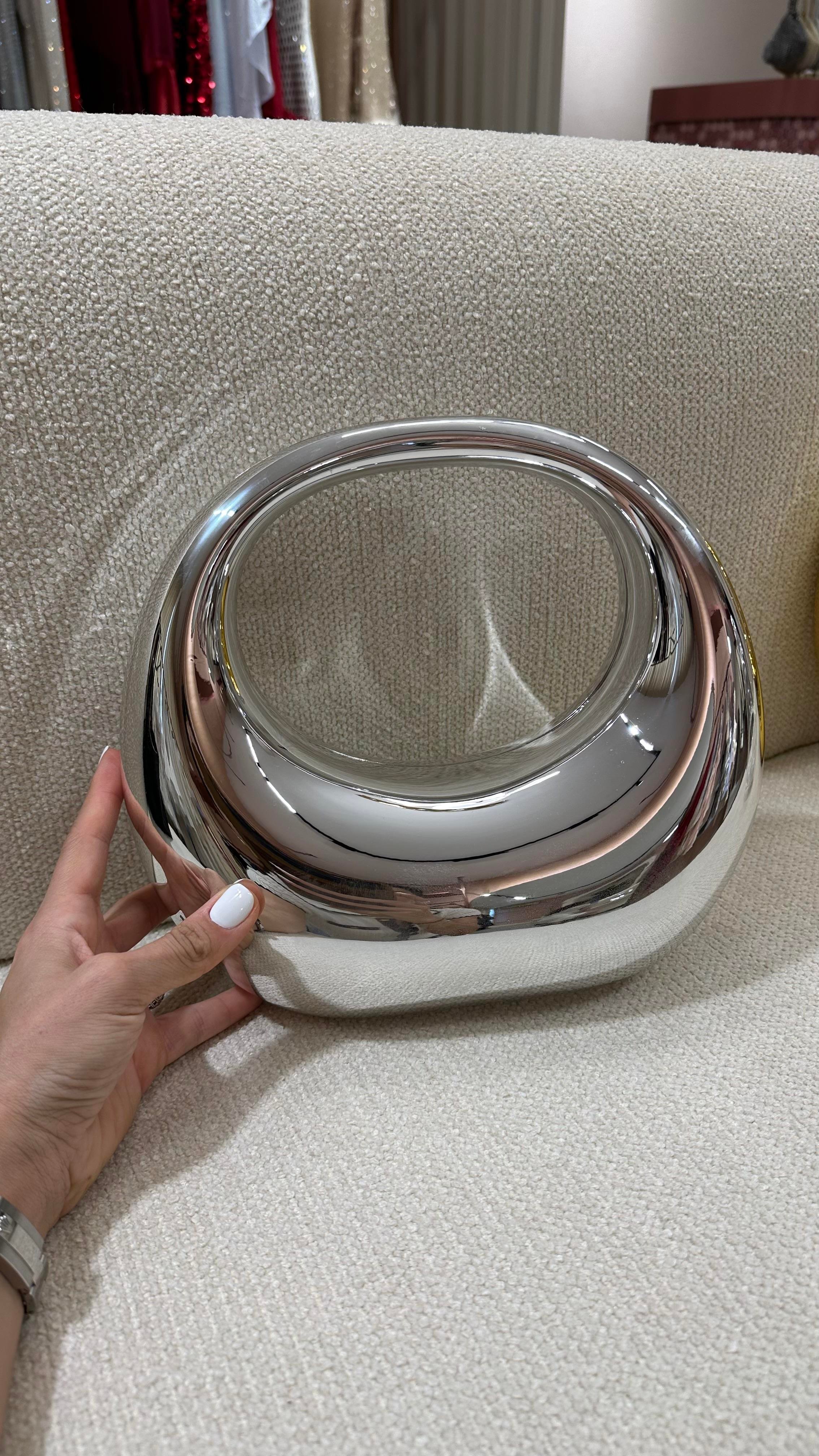 Saplı Silver Çanta