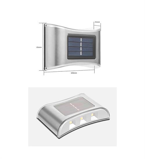 4 ADET METAL SOLAR GÜNEŞ ENERJİLİ DUVAR LAMBASI 6 LEDLİ