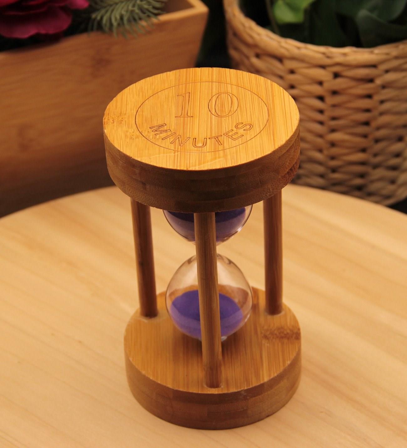 Ahşap Bambu Kum Saati 10 DAKİKA - MOR