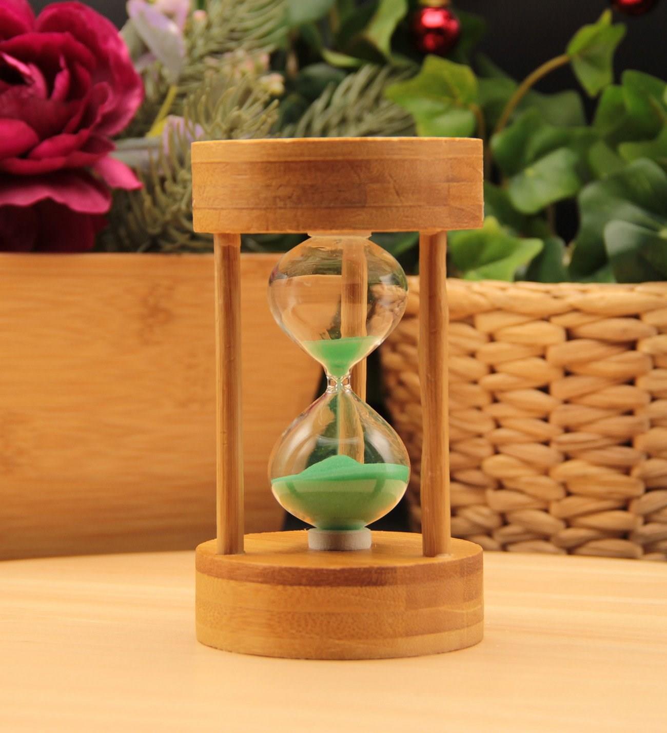 Ahşap Bambu Kum Saati 5 DAKİKA - YEŞİL