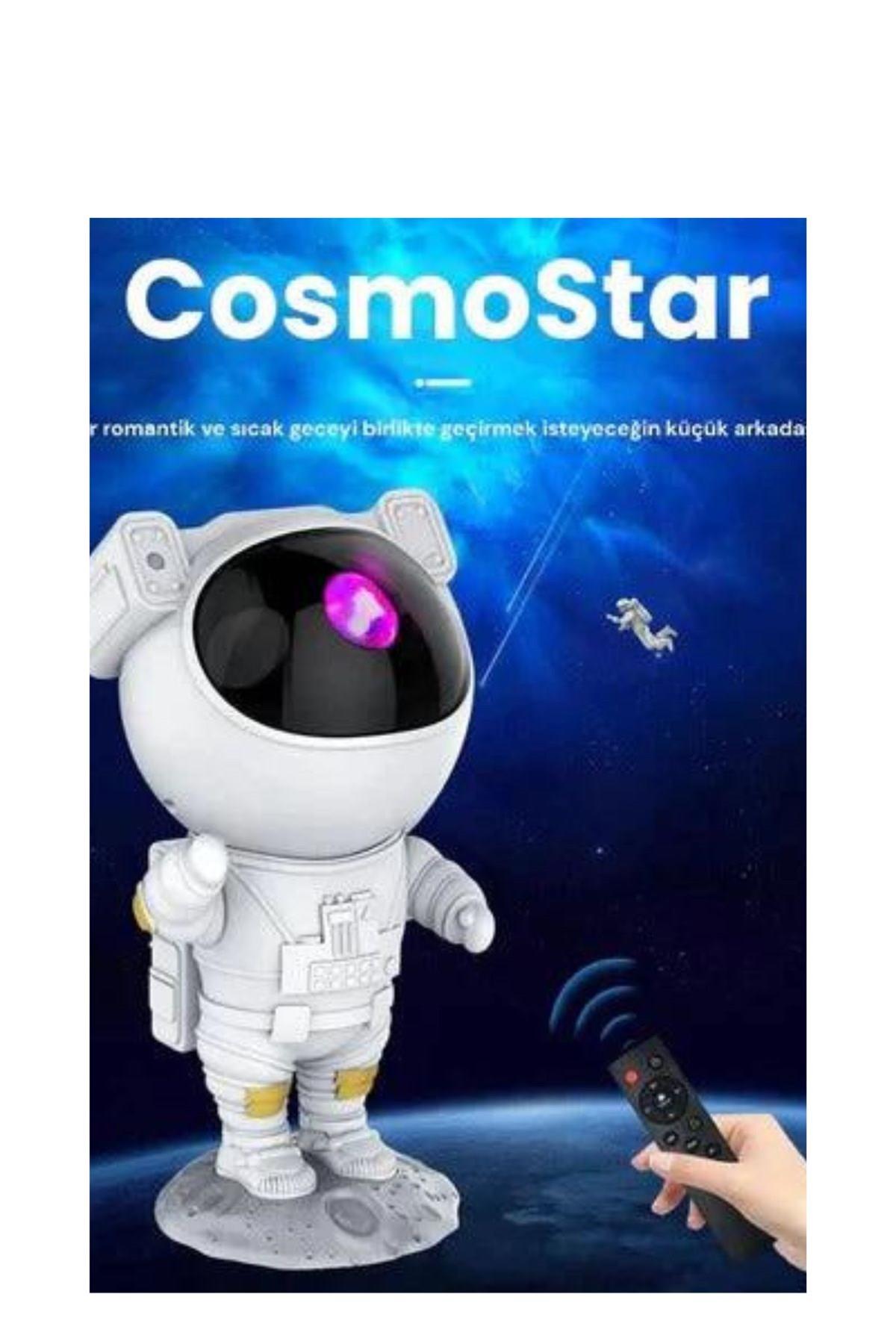 Astronot Projektör Gece Masa Lambası Galaxy Gökyüzü Star Projeksiyon Kumandalı Samanyolu Aydınlatma