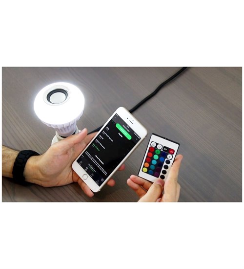 Bluetooth Music Akıllı Hoparlör Uzaktan Kumandalı Led Işıklı