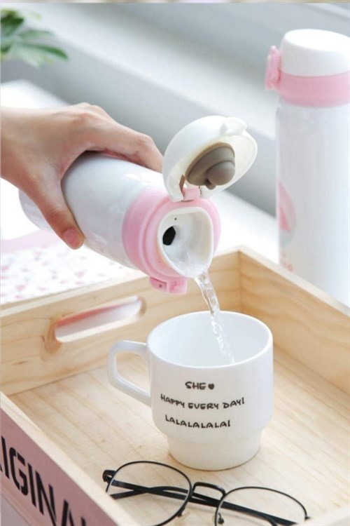 ChefPlus Flamingo Çelik Termos Mug 350ML